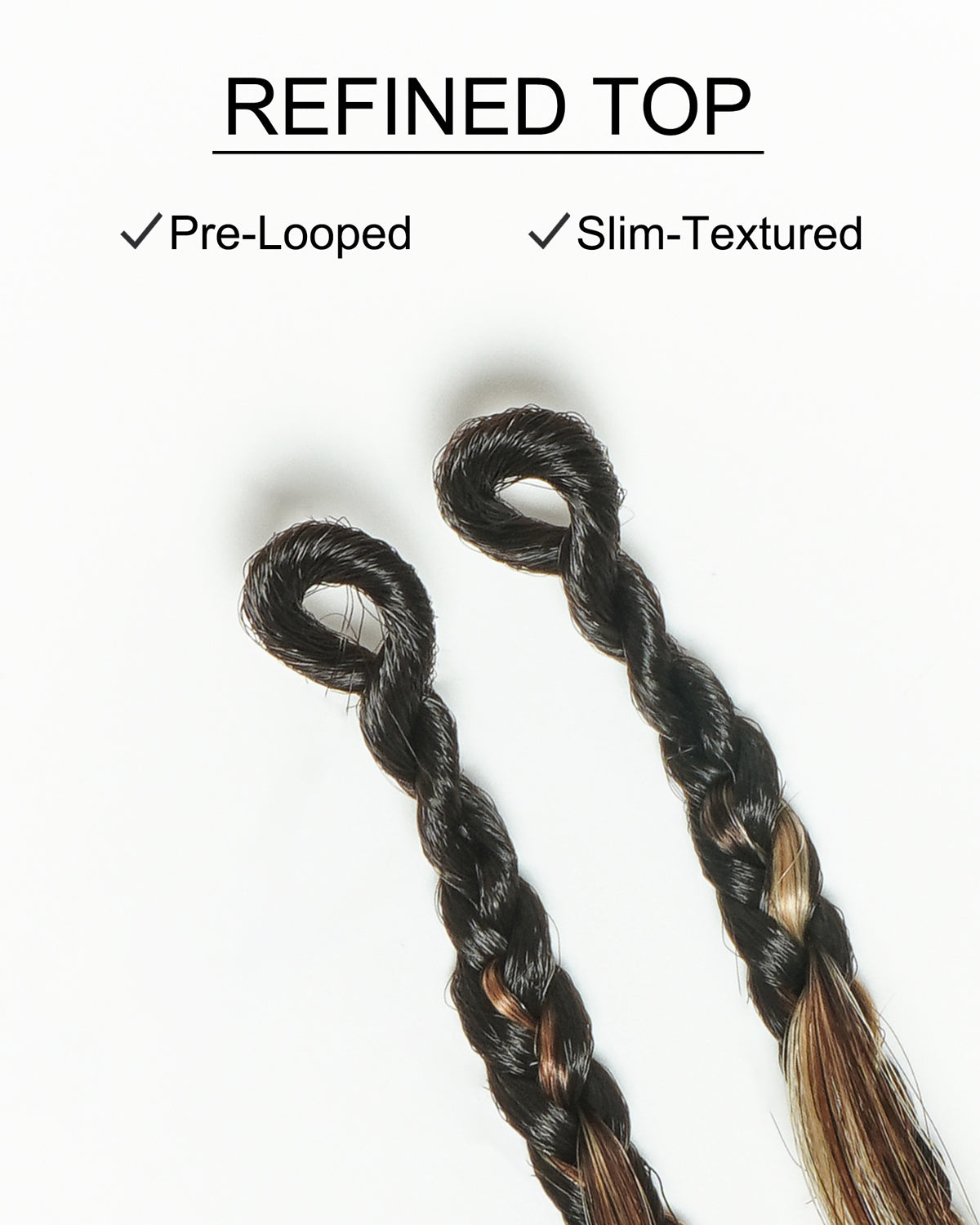 Custom Color Mix 24 Inch Body Wave Human Hair Boho Crochet Braids - Pre Loop