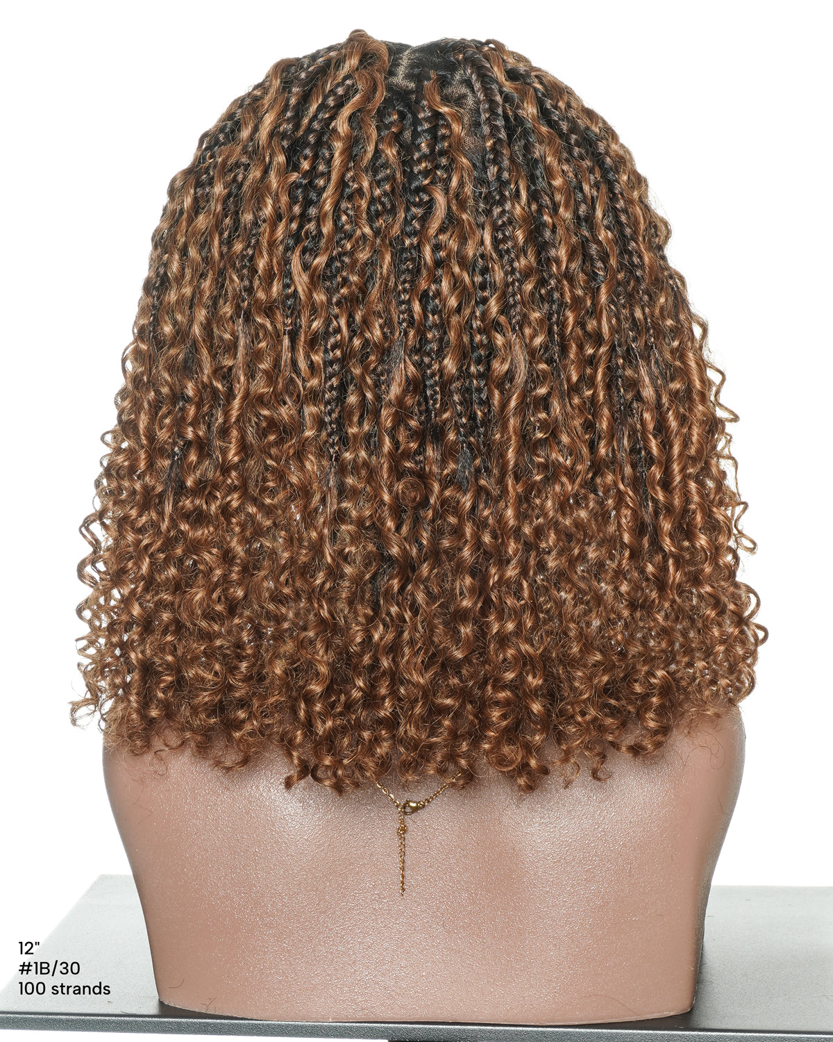 Lulu Bob 12" Pre Bleached Glueless Swiss HD Full Lace Knotless Boho Box Wig With Human Hair Curly Wave Boho Curls