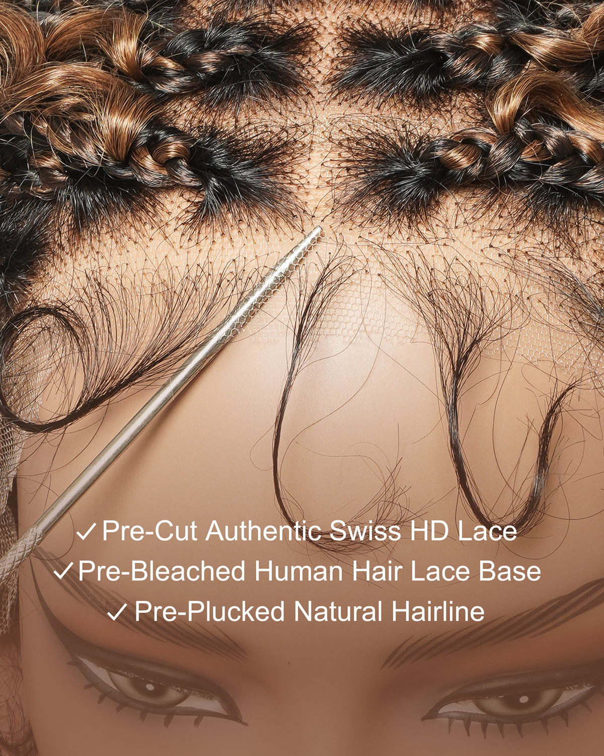 Lulu Bob 12" Pre Bleached Glueless Swiss HD Full Lace Knotless Boho Box Wig With Human Hair Curly Wave Boho Curls
