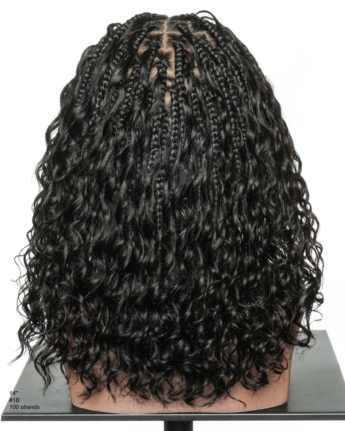 14" Swiss HD Full Lace Boho Box Braided Wig With Drawstring Cap