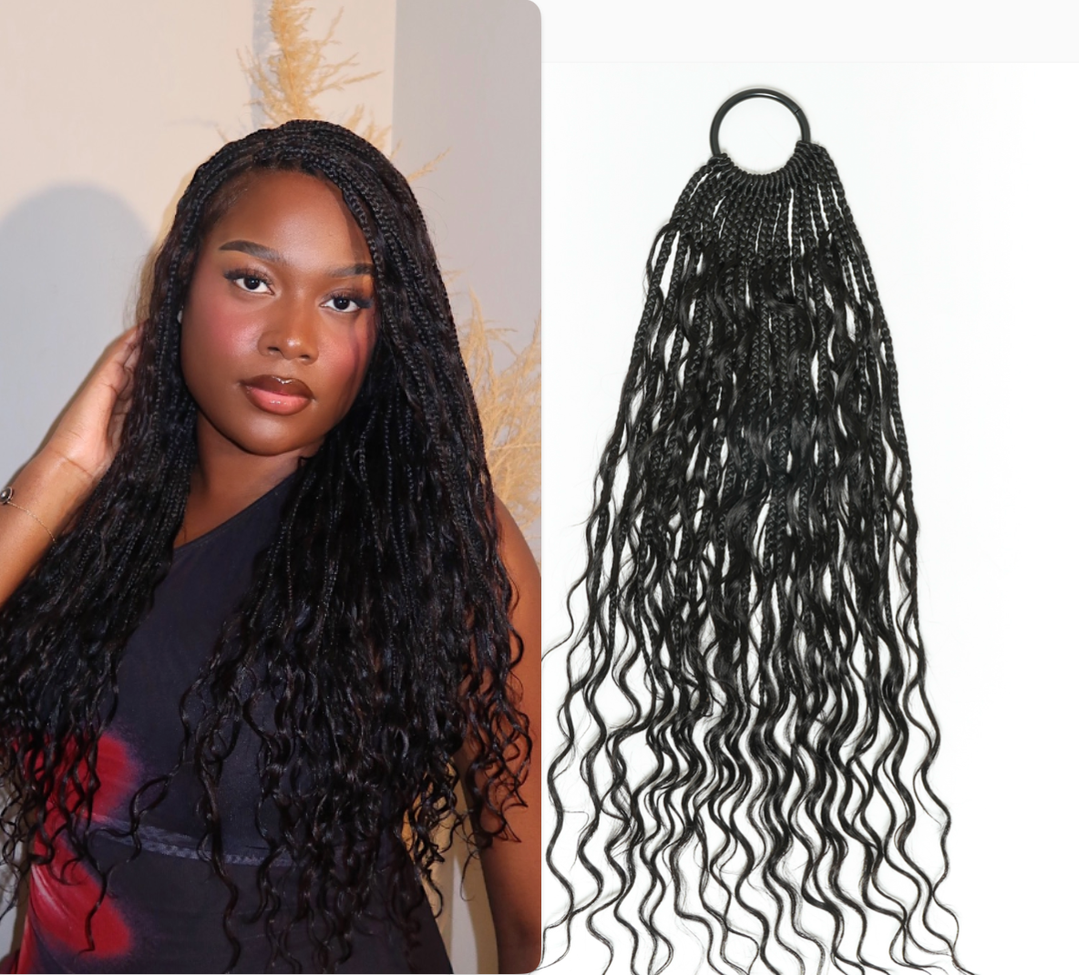 18" Crochet Braids With Human Hair Deep Wave Boho Curls 100 Strands/Pack