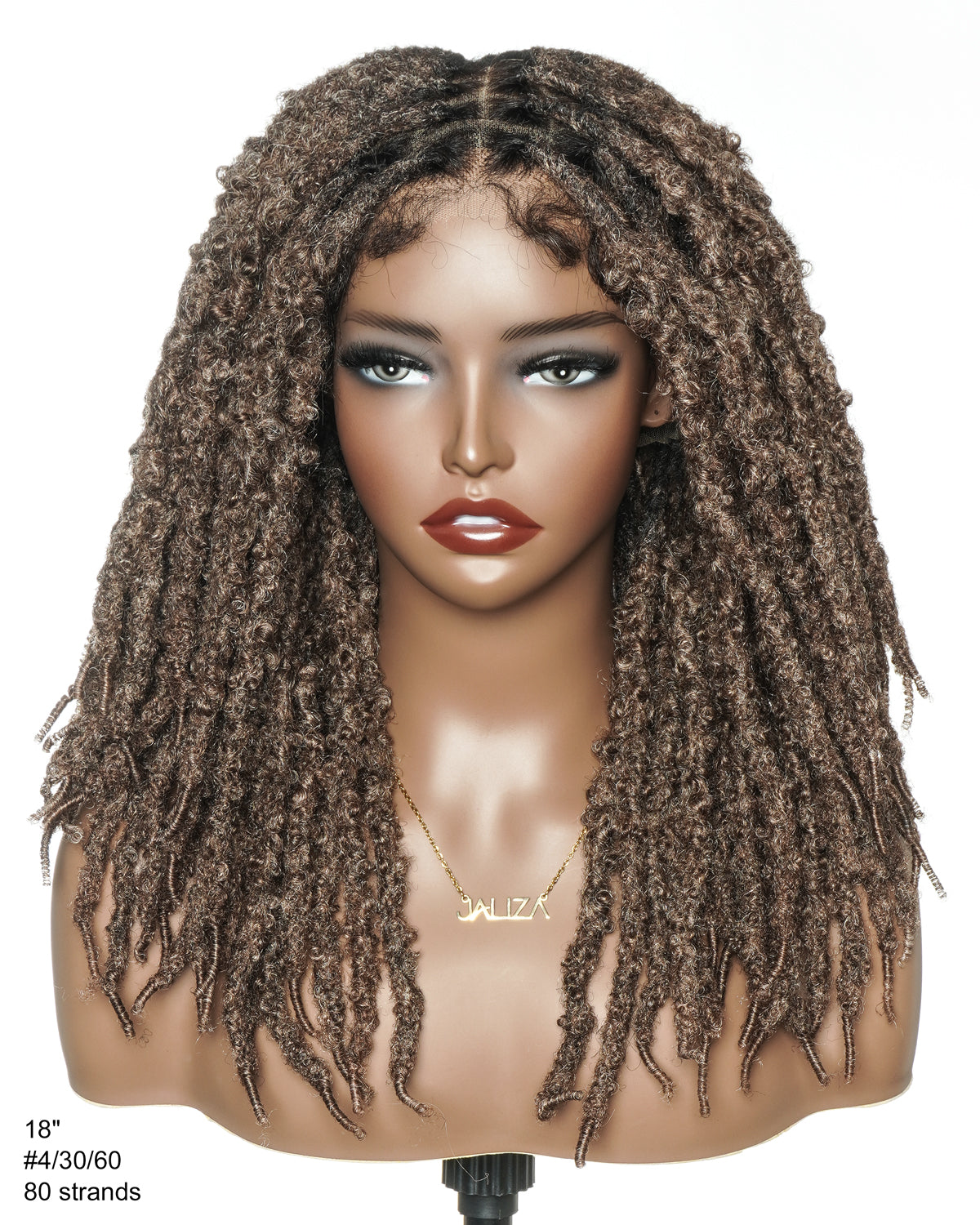 18" Soft And Distressed Faux Locs Pre Bleached HD Full Lace Wig