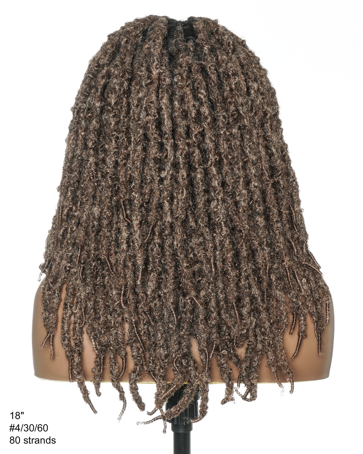 18" Soft And Distressed Faux Locs Pre Bleached HD Full Lace Wig