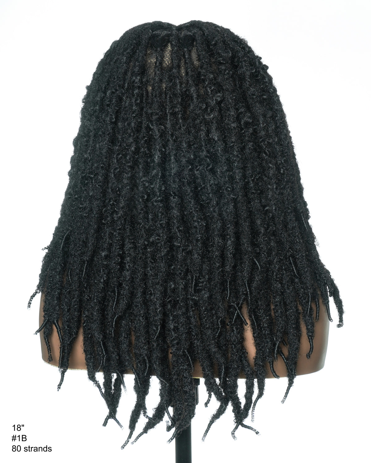 18" Soft And Distressed Faux Locs Pre Bleached HD Full Lace Wig