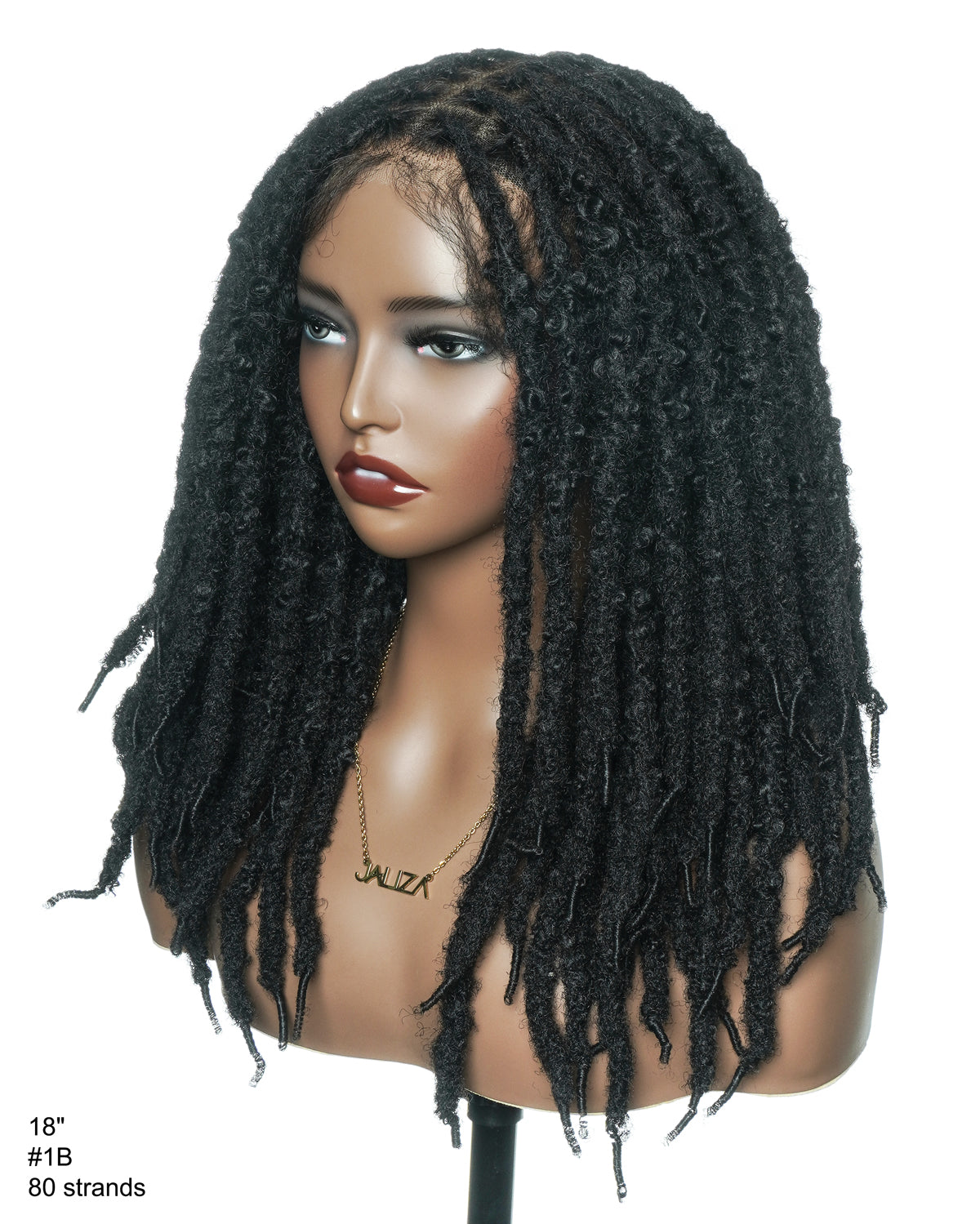 18" Soft And Distressed Faux Locs Pre Bleached HD Full Lace Wig