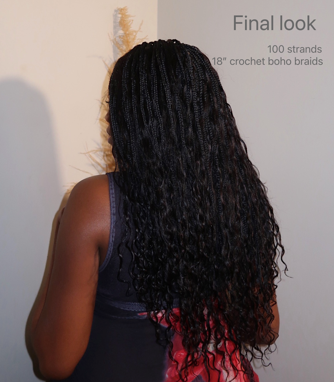 18" Crochet Braids With Human Hair Deep Wave Boho Curls 100 Strands/Pack