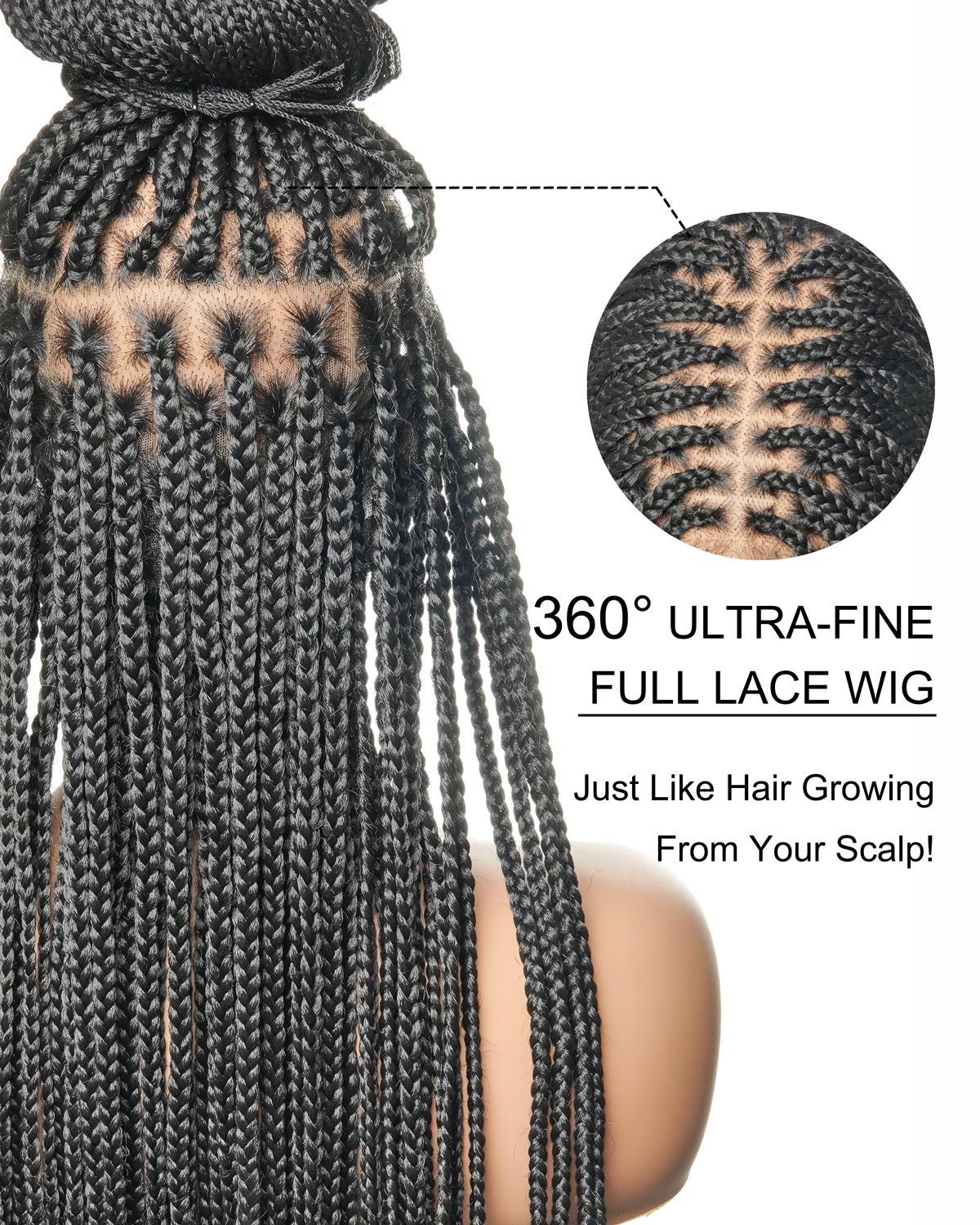HD Full Lace Knotless Box Braided Wig