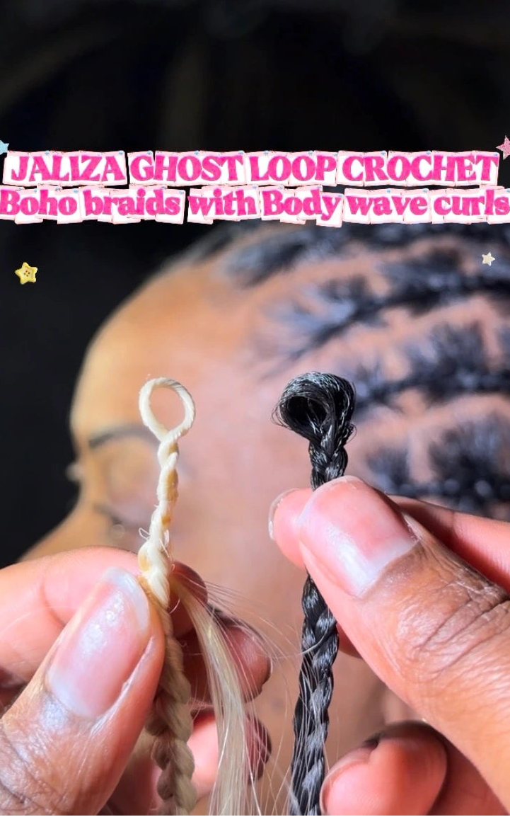 10 Strands Add On Ghost Loop™ Crochet Boho Braids