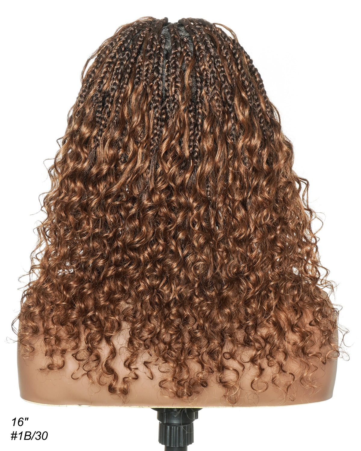 Glueless 16"-24" Pre Cut HD Full Elastic Lace Lightweight Ready-To-Go Boho Box Braided Wig with Human Hair Boho Curls