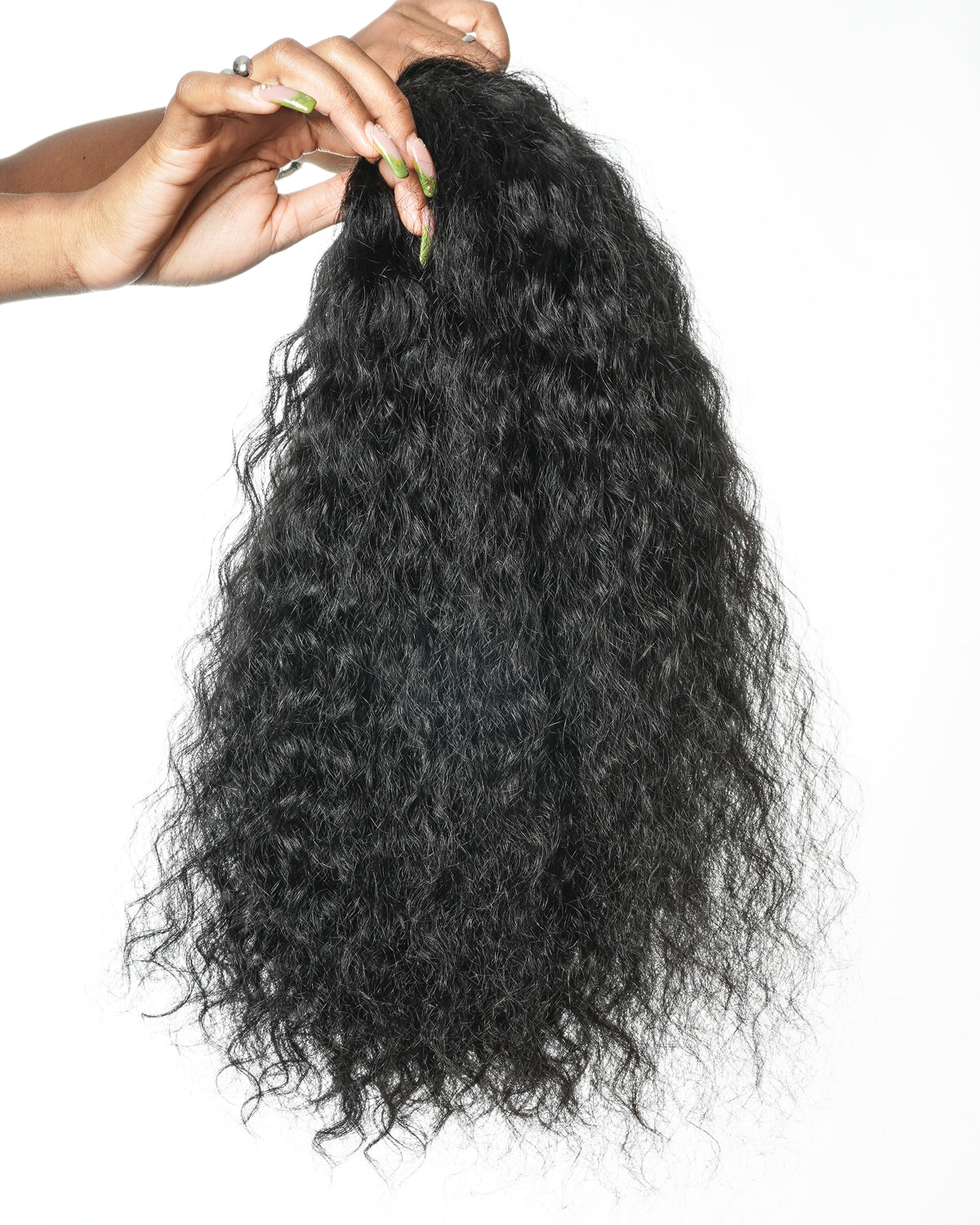 100% Human Hair All In One Half Wig 180% Density Deep Wave Curls