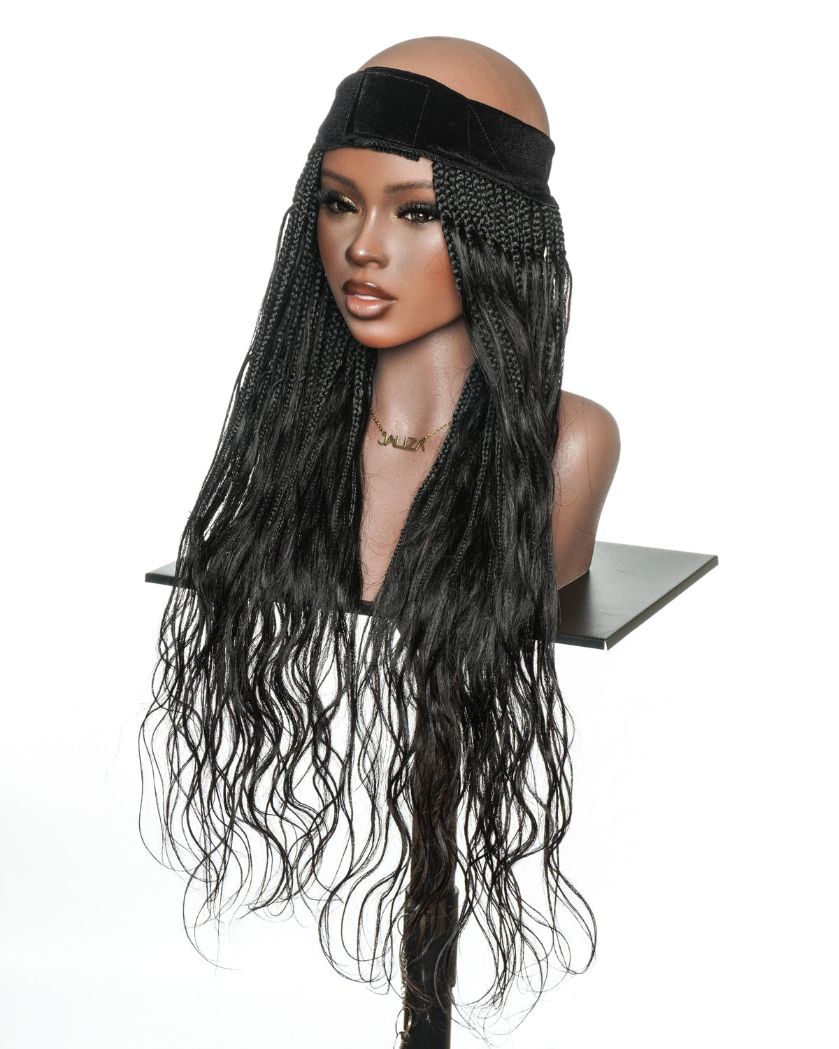 22" Boho Braids Band with Human Hair Body Wave Curls (26"-28" Finished Look)