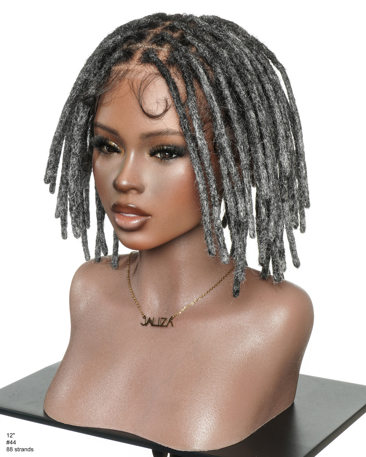 12" Salon Level Dreadlock 100% Human Hair Pre Bleached Swiss HD Full Lace Wig (Single braid is 6.5"-8.2")