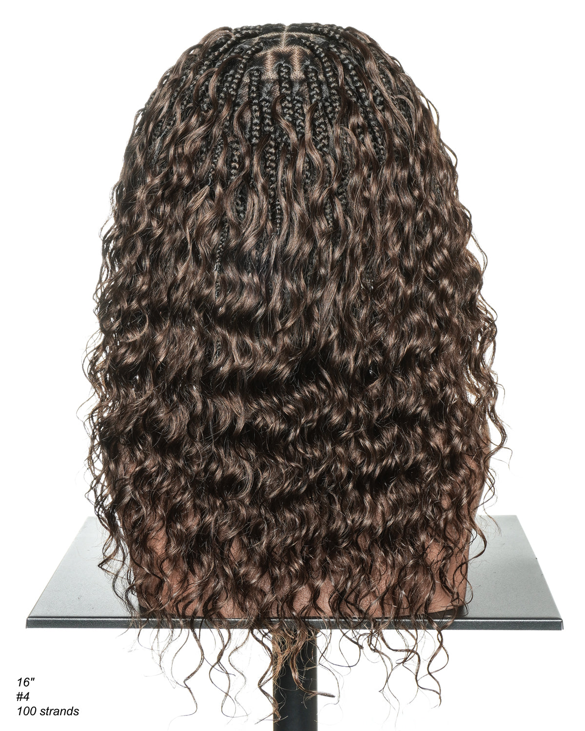 Kiki Wear & Go Real Glueless Swiss HD Full Lace Human Hair Boho Box Braided Wig With C Cap Design And Stretchable Lace