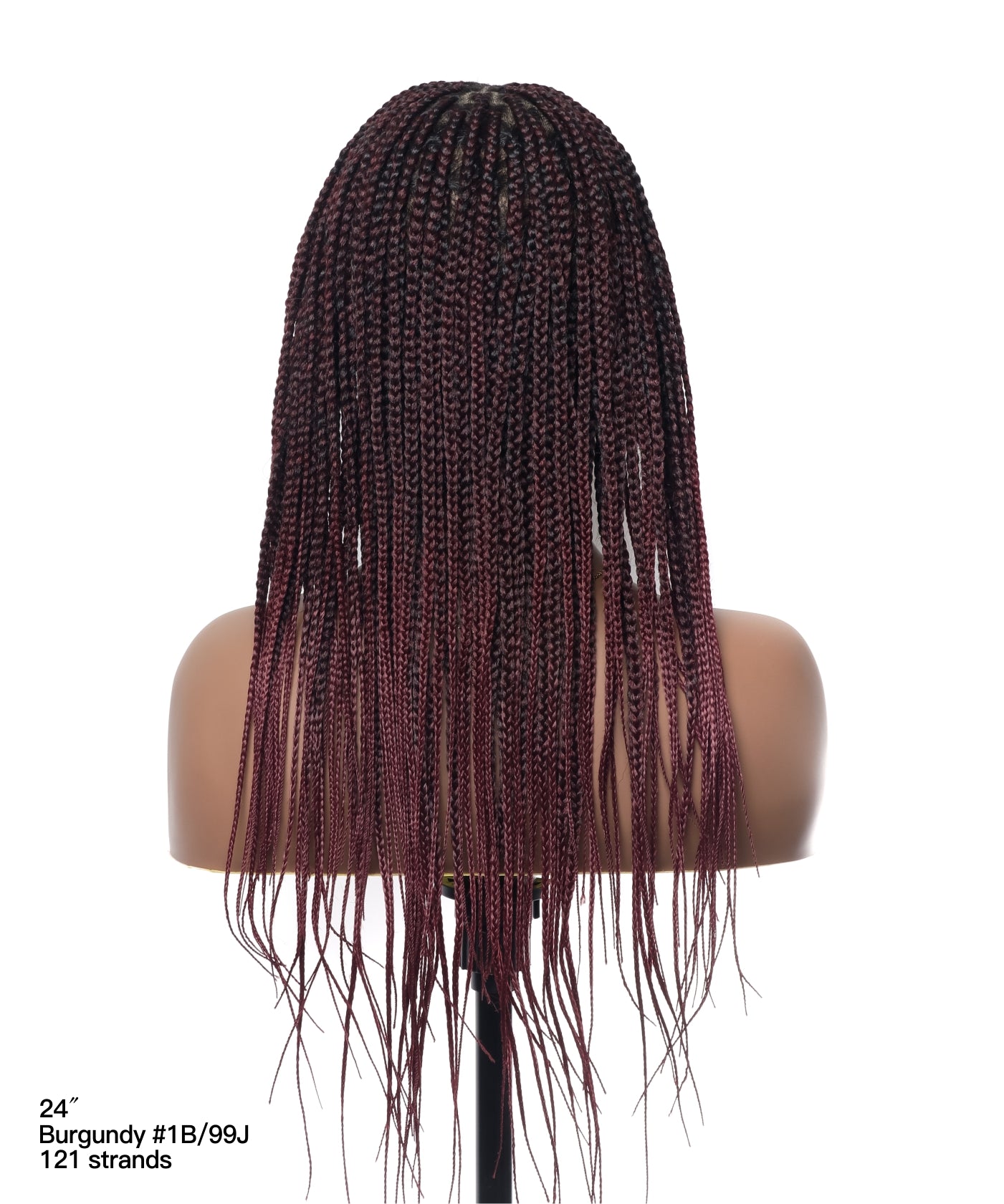 24" Pre Bleached Human Hair Lace Lightweight Knotless HD Lace Box Braided Wig