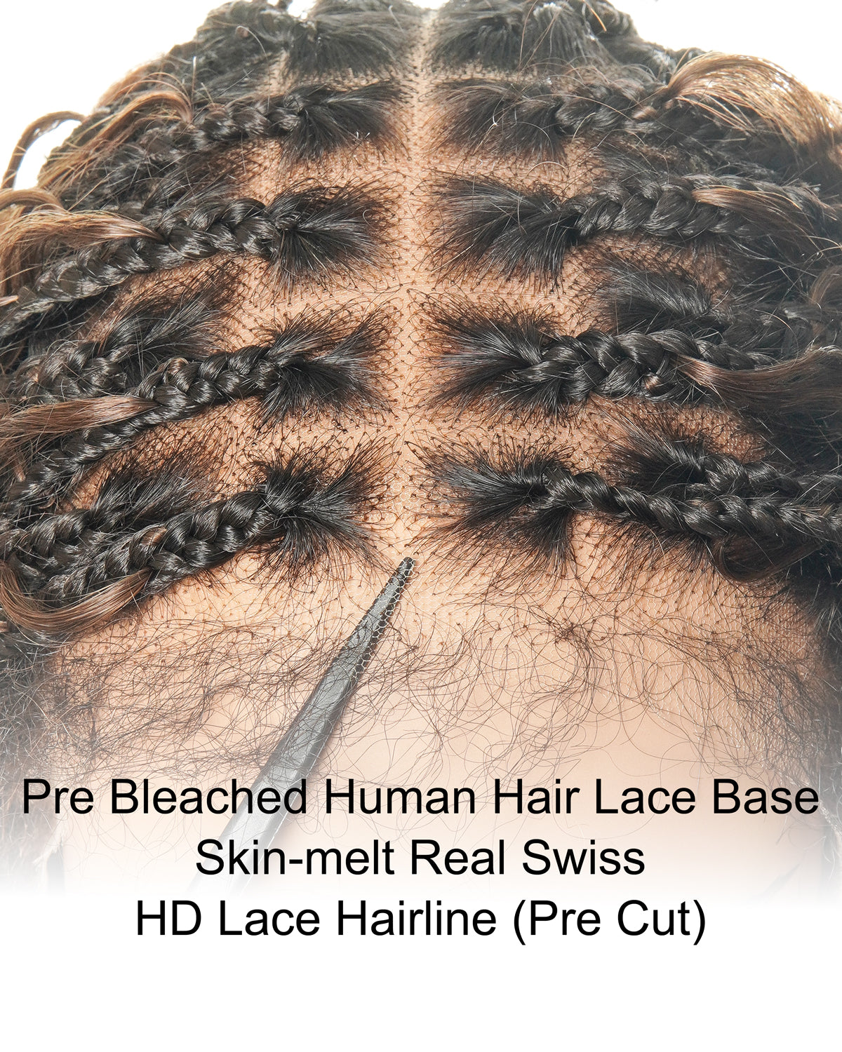 Kiki - 16" Pre Bleached HD Full Lace Human Hair Curls HD Full Lace Knotless Boho Box Braided Wig