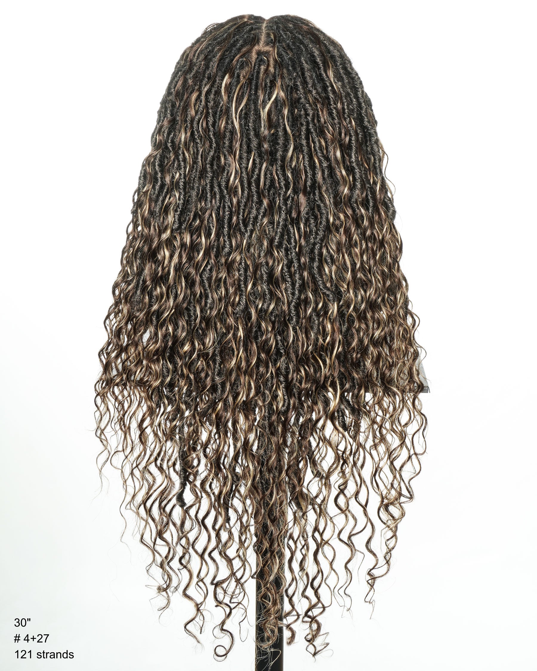 30" Layered Style High Density Full Lace Boho Locs Wig