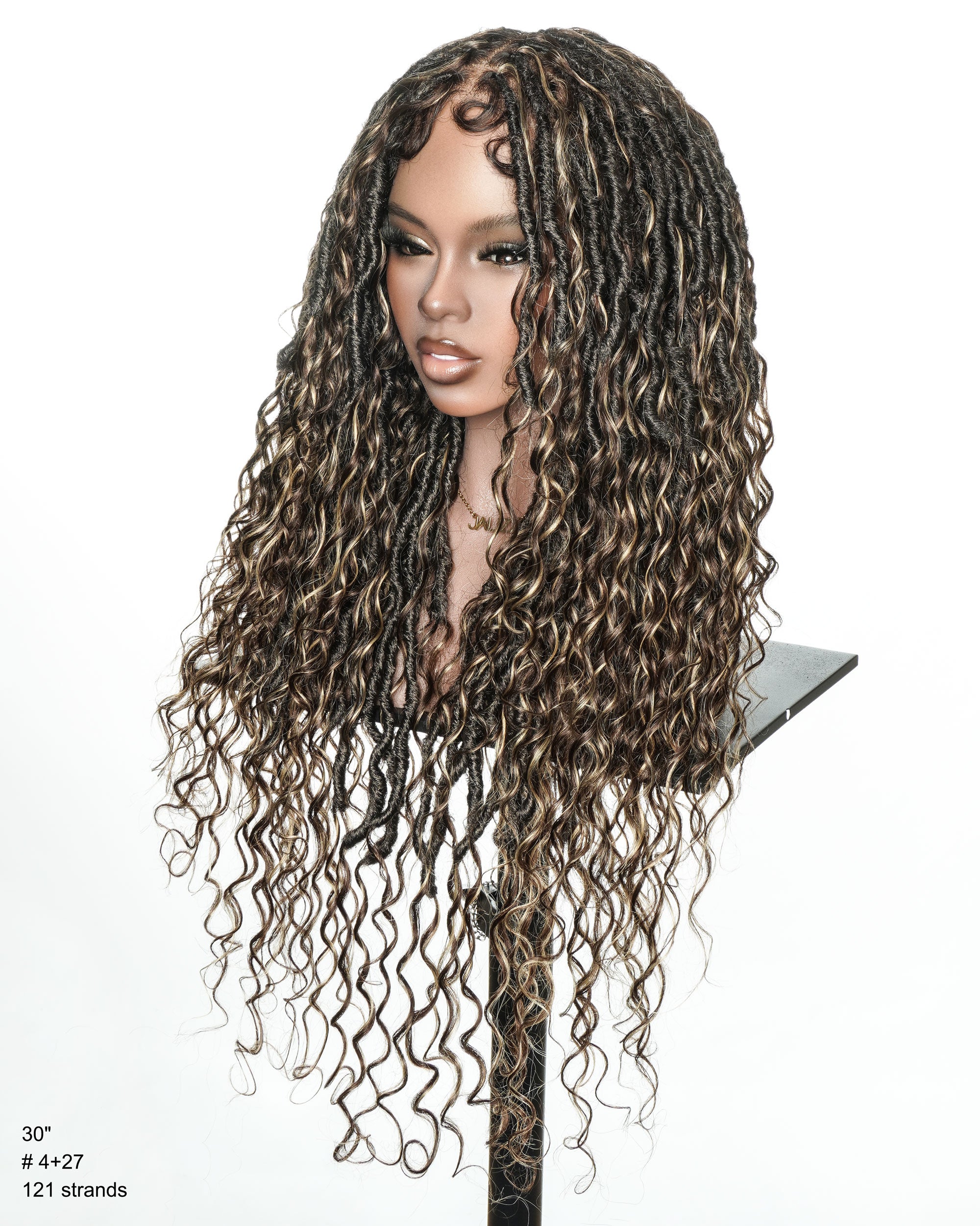 30" Layered Style High Density Full Lace Boho Locs Wig