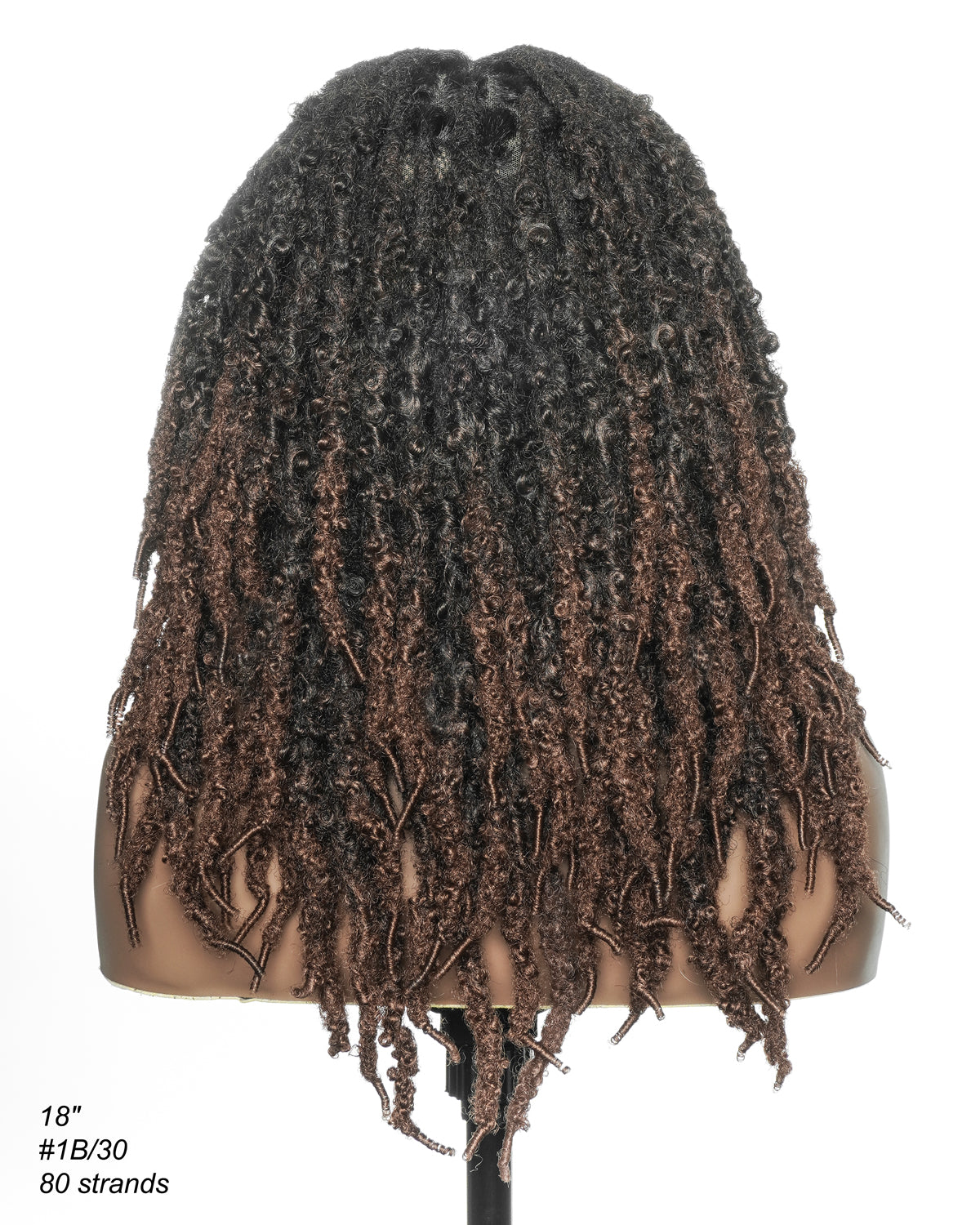 18" Soft And Distressed Faux Locs Pre Bleached Swiss HD Full Lace Wig