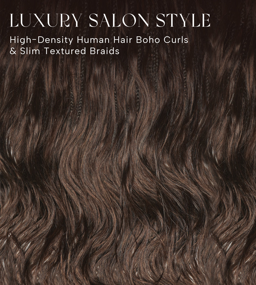 1-Hour Human Hair Miracle Braids Solution For Body Wave Style: Crochet Boho Braids/Hair + Boho Braids Wefts Bundle