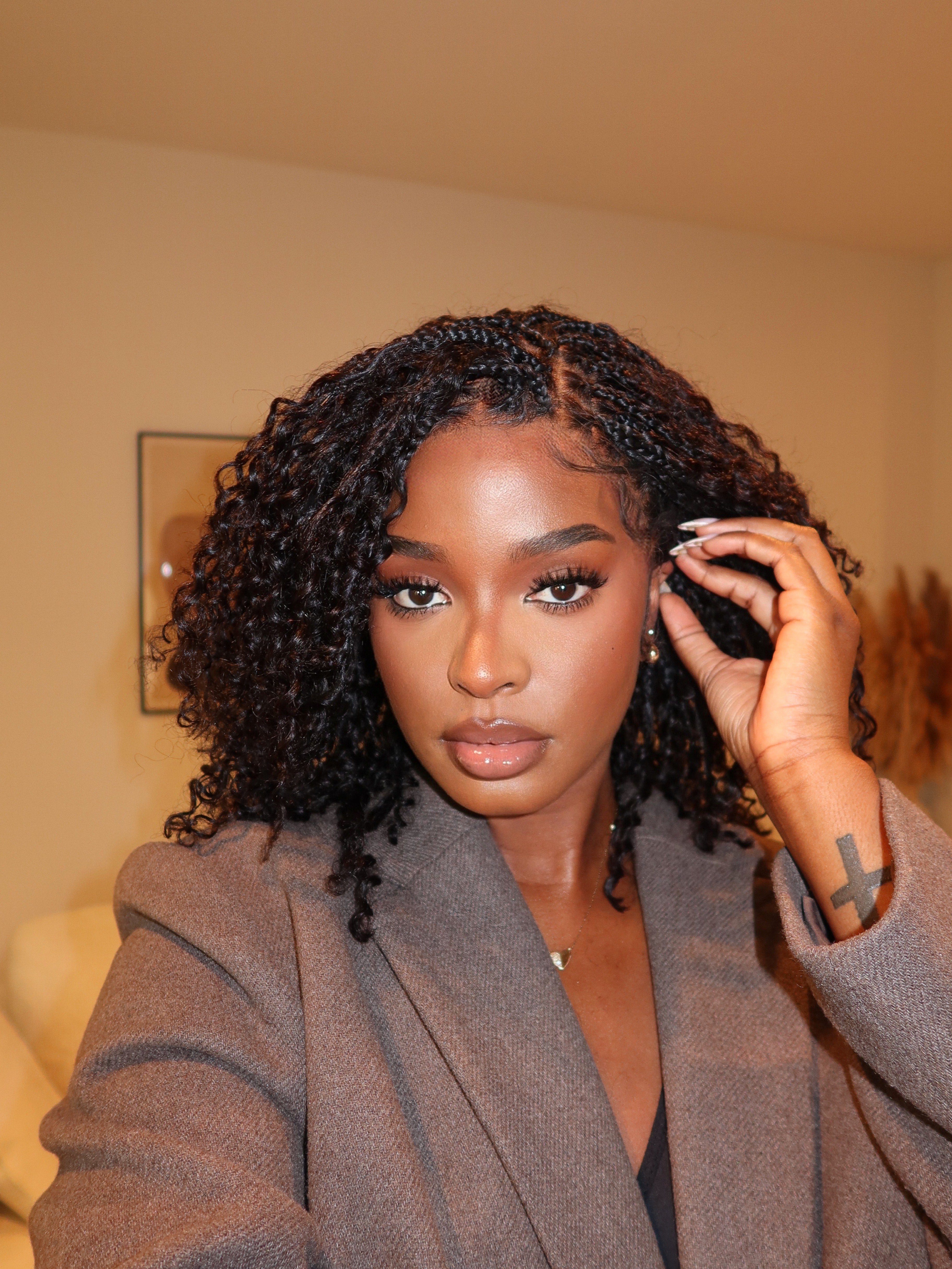 Lulu - Small Head Friendly Curly Boho Braided Wig (Small Cap Size for Petite Head)