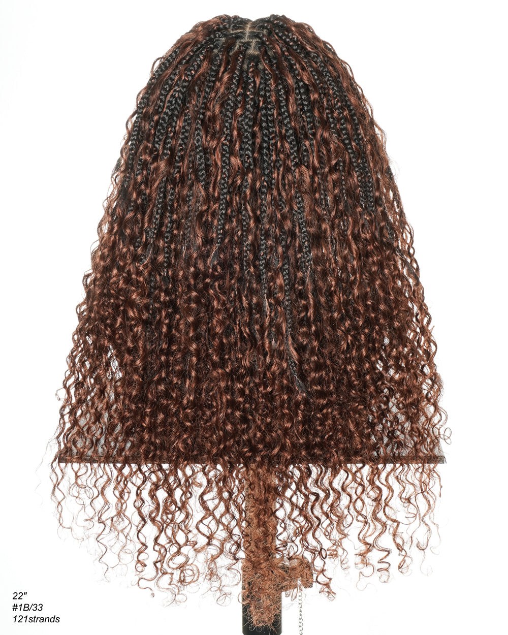 Lulu 22" Color #33 Pre Bleached Swiss HD Full Lace Bora Bora Braided Wig