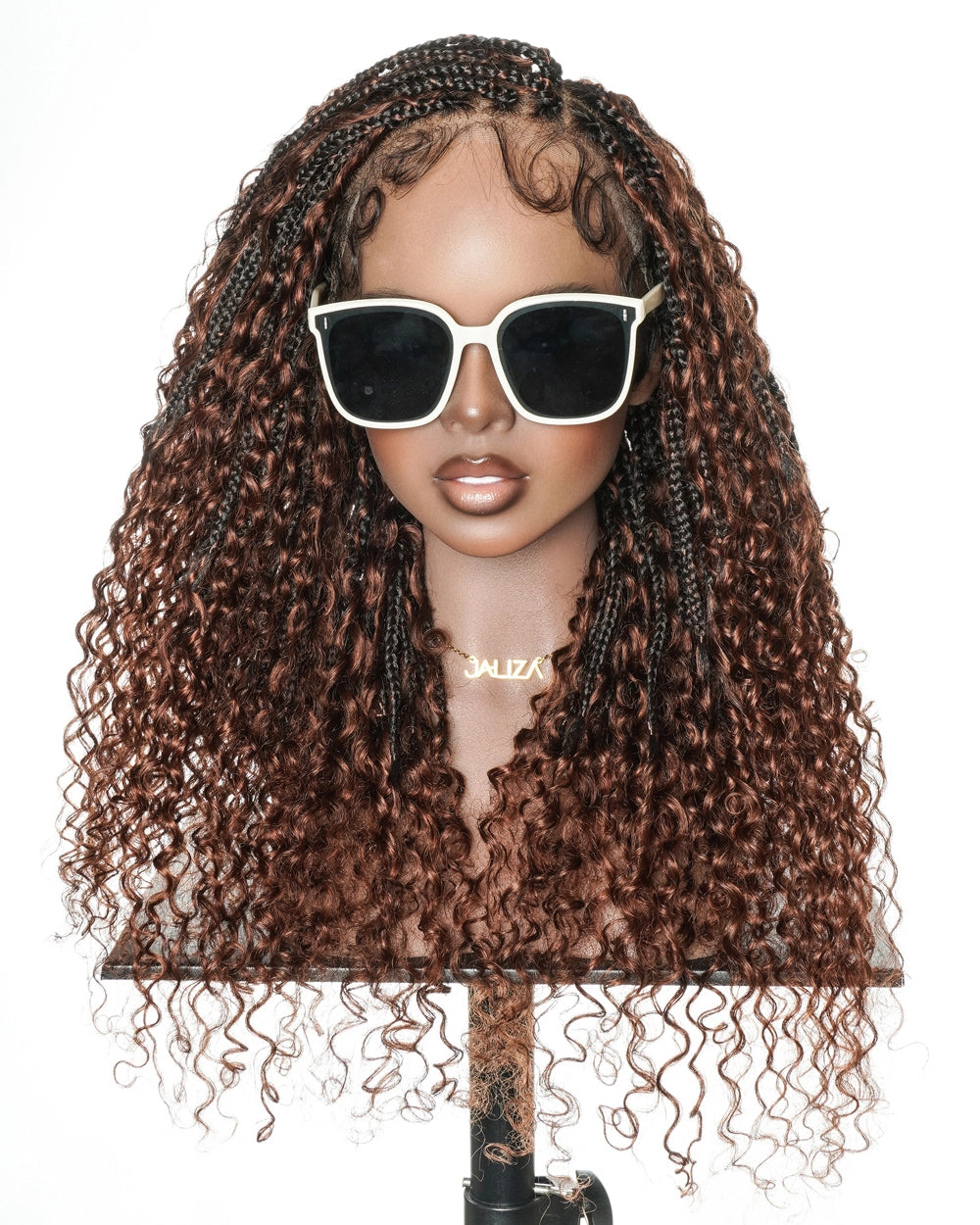 Lulu 22" Color #33 Pre Bleached Swiss HD Full Lace Bora Bora Braided Wig