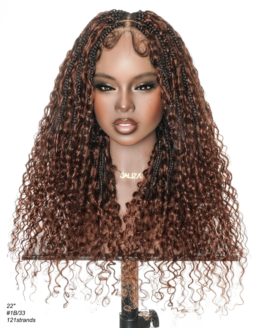 Lulu 22" Color #33 Pre Bleached Swiss HD Full Lace Bora Bora Braided Wig