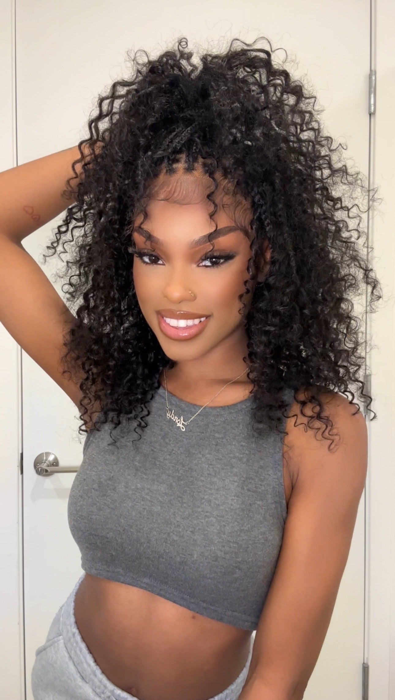 Lulu - Bora Bora Pre Bleached HD Full Lace Human Hair Curly Wave Boho Box Braided Wig