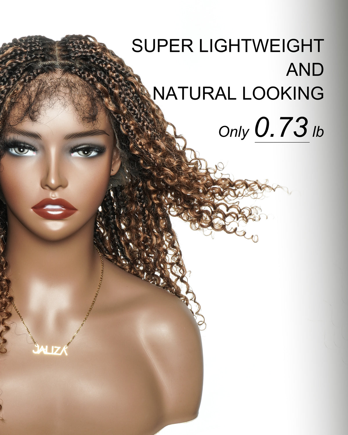 Lulu - Bora Bora Pre Bleached HD Full Lace Human Hair Curly Wave Boho Box Braided Wig