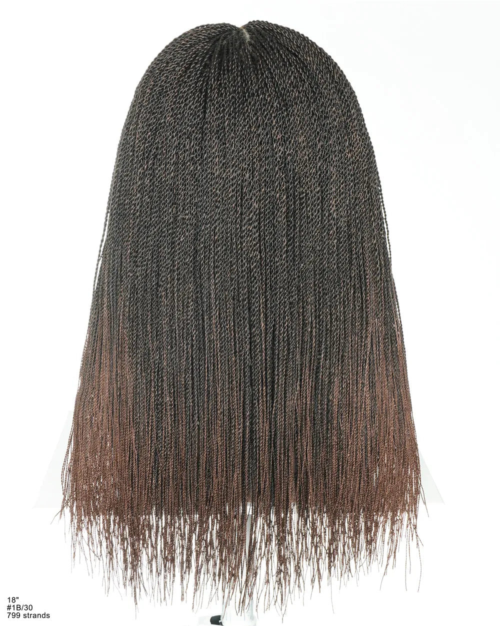 18" Mica Micro Twist Full Lace Braids Wig