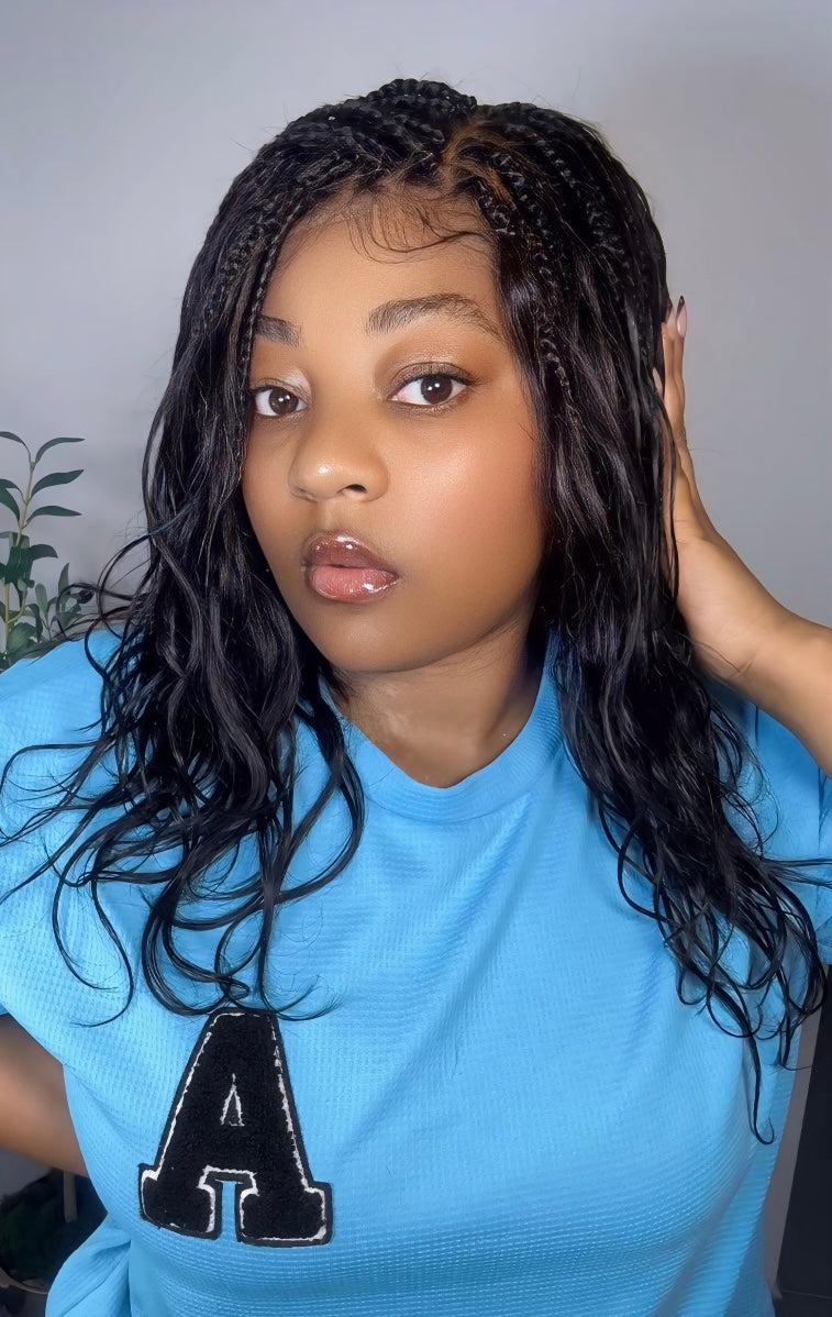 Michelle 16" - JALIZA Slip-On™ Glueless Body Wave Boho Box Braided Wig