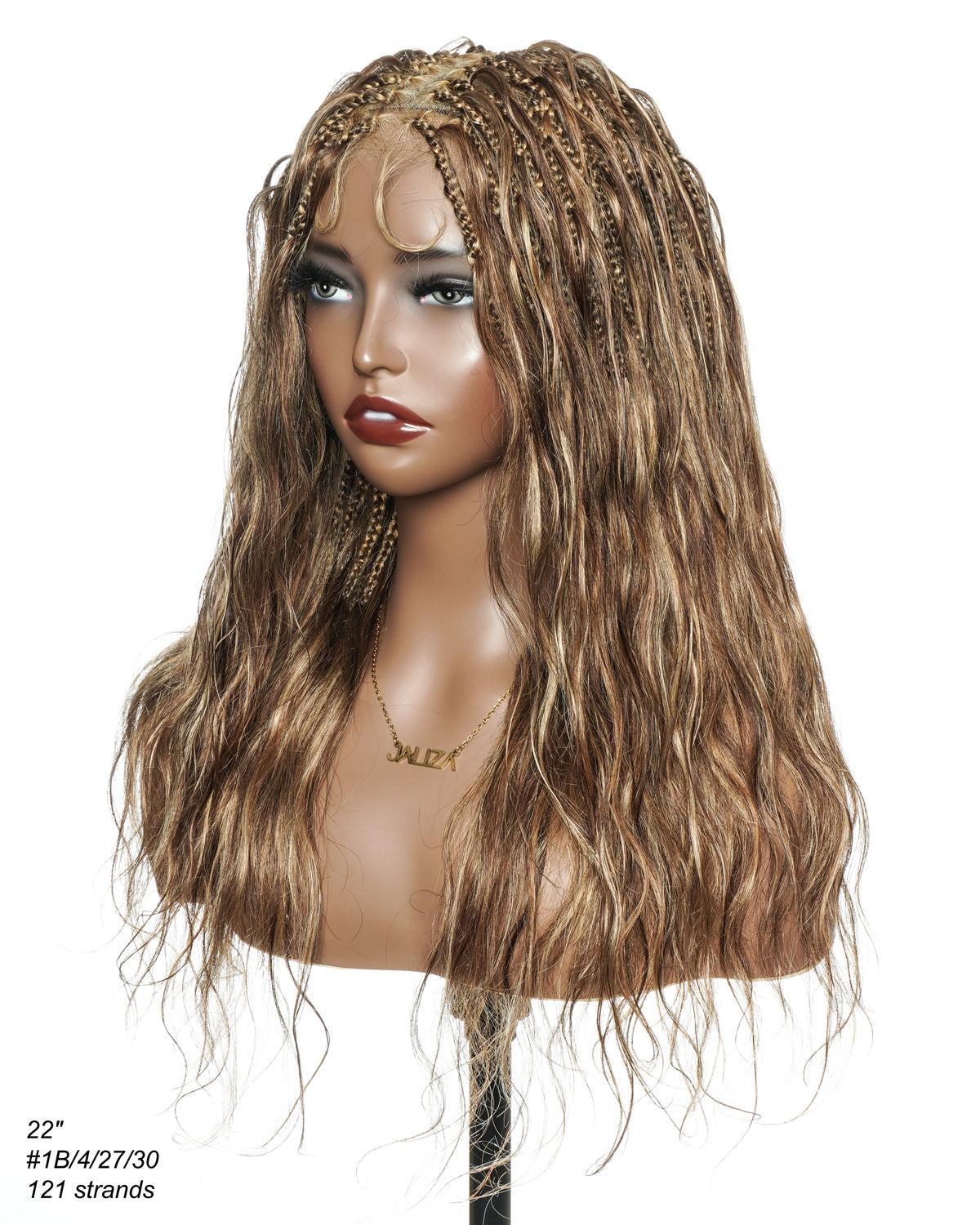 Michelle - 22" Blend #4/30/27 Pre Bleached HD Full Lace Bora Bora Boho Box Braided Wig