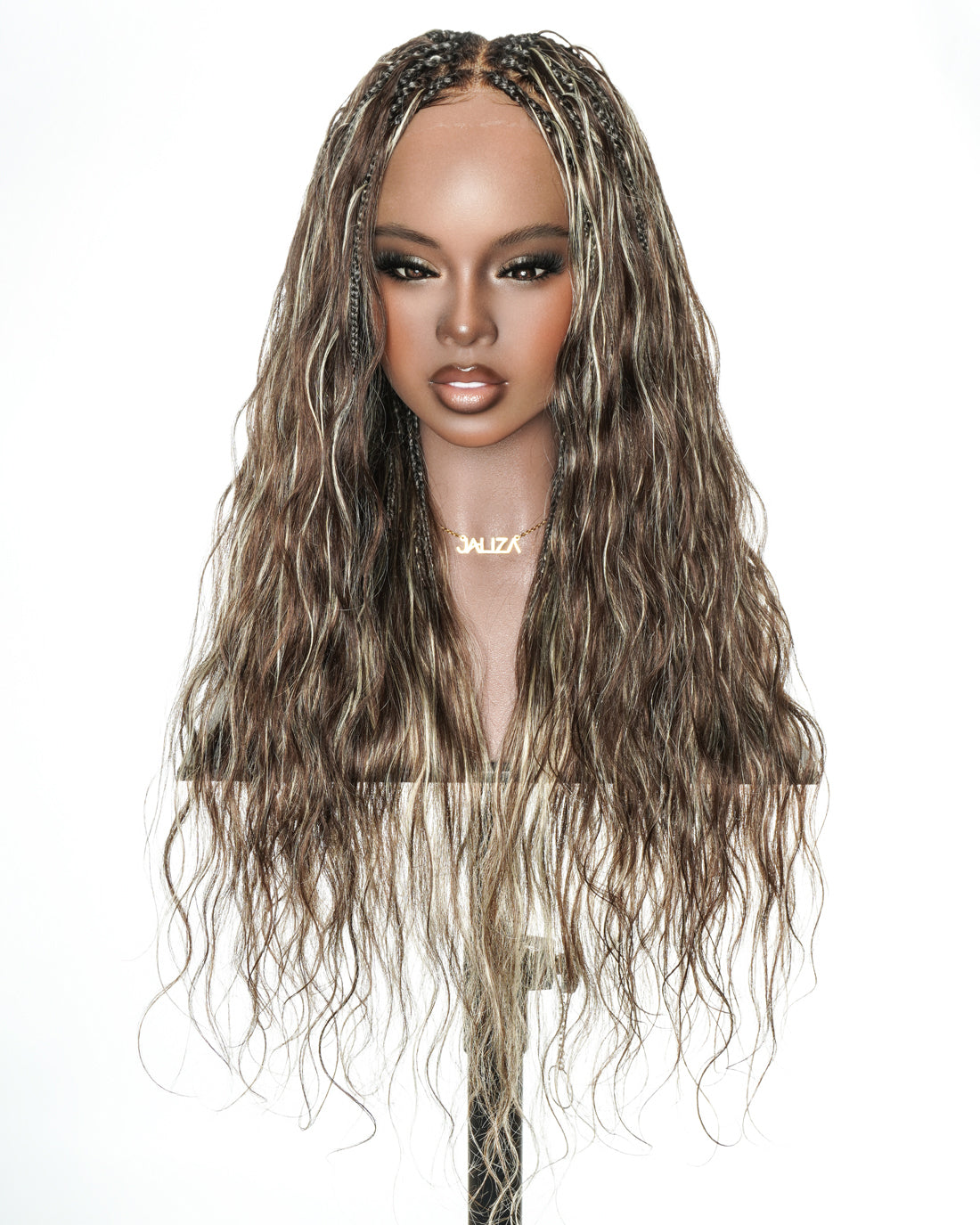 Michelle - Champagne Swirl Blonde Blend #4/613 Miracle Braids Boho Box Braided Wig