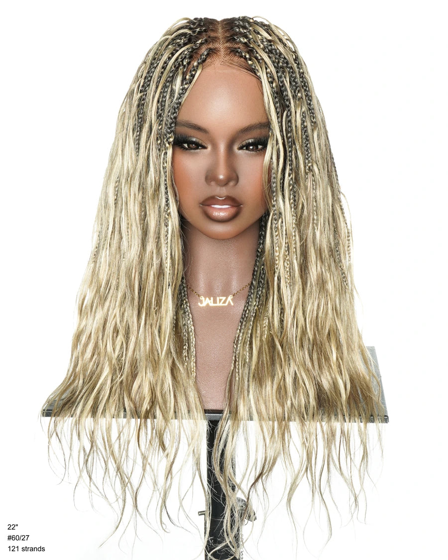 Michelle - 22" Salon-Style Balayage Blend 60/27 Bora Bora Boho Box Braided Wig | JALIZA