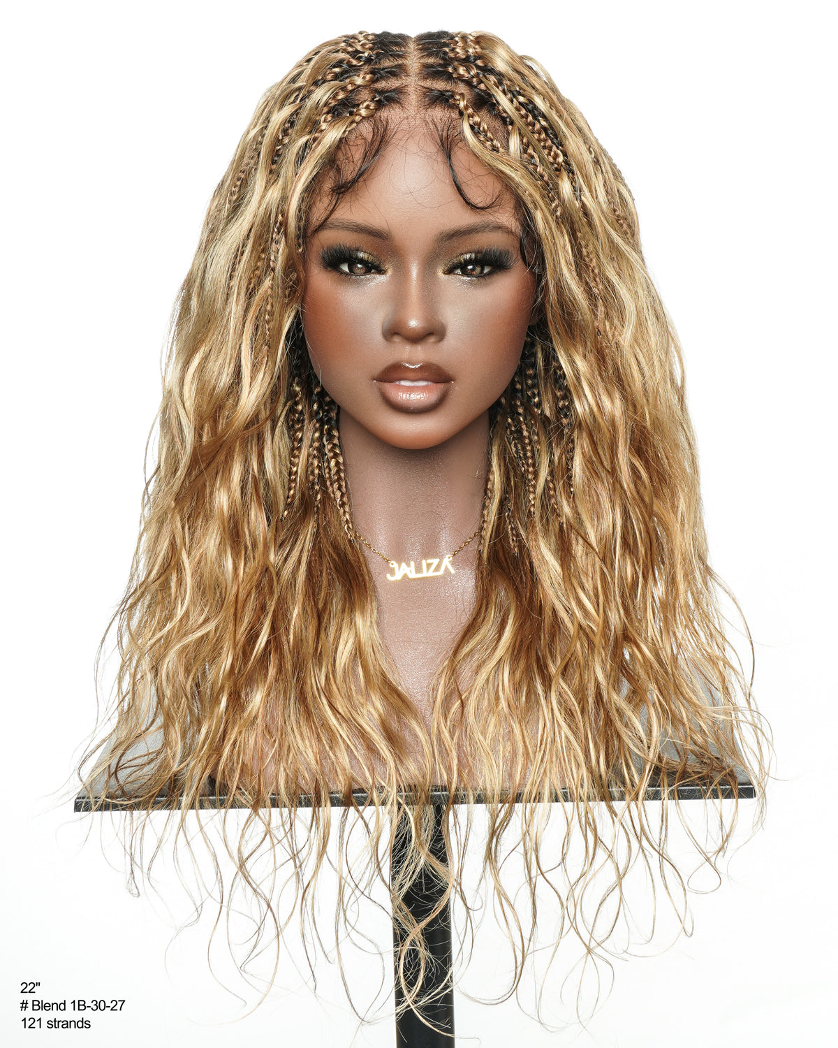 Michelle - 22" Salon-Style Balayage Blend 30/27 Boho Box Braided Wig