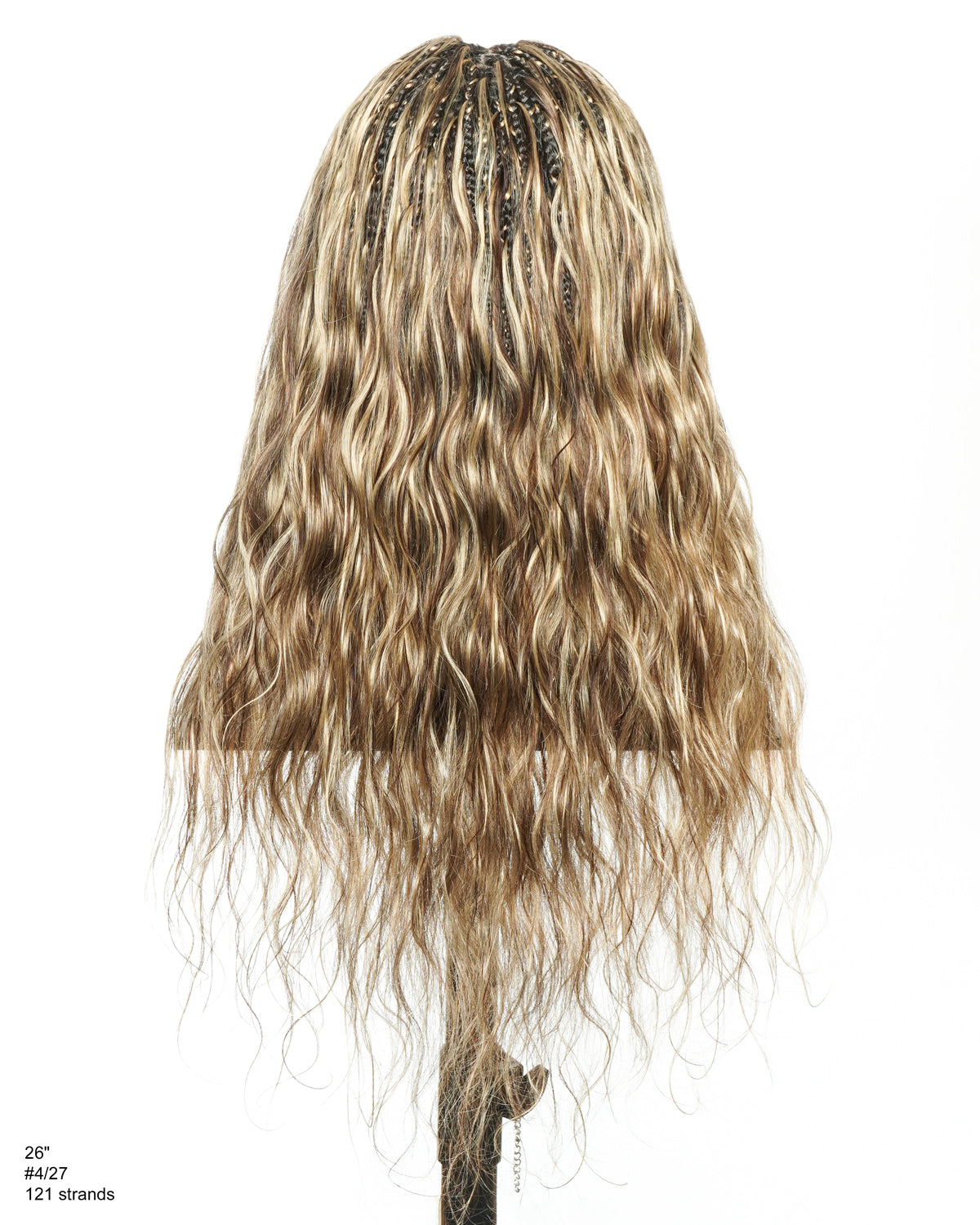 Michelle - Braided Wig Bora Bora Human Hair Body Wave Pre Bleached HD Full Lace Boho Box Braids