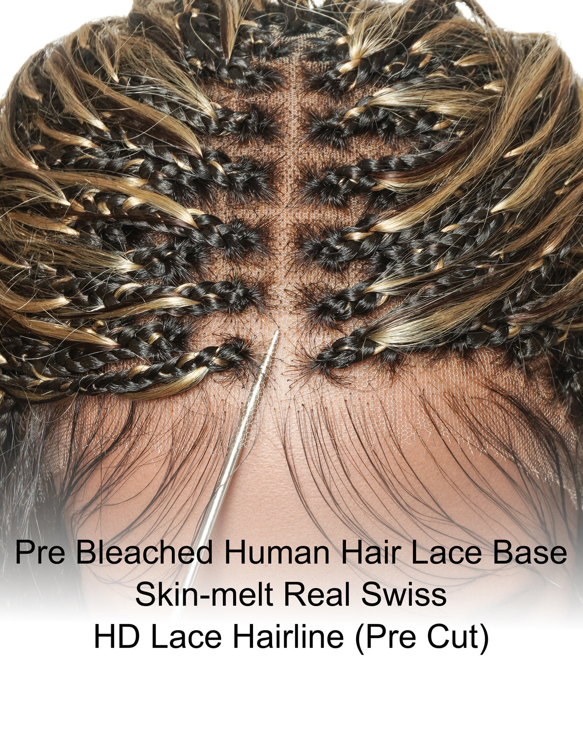Michelle - Sun-Kissed Caramel Blend Mixed Color 4/27 Pre Bleached Body Wave Boho Braided Wig