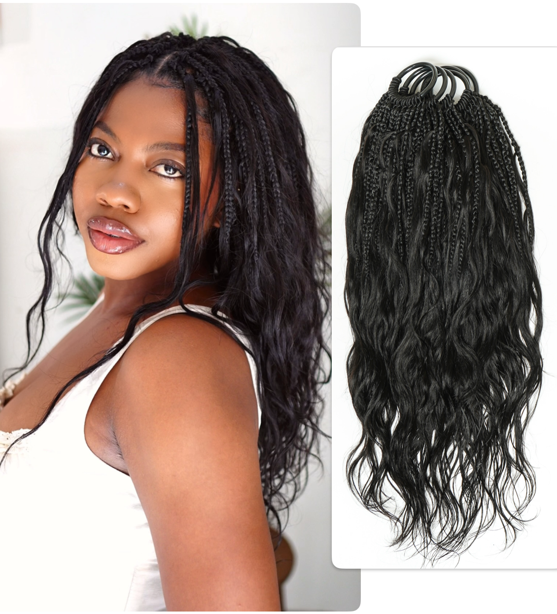 Michelle Crochet Braids - Pre Loop With Body Wave Human Hair Boho Curls