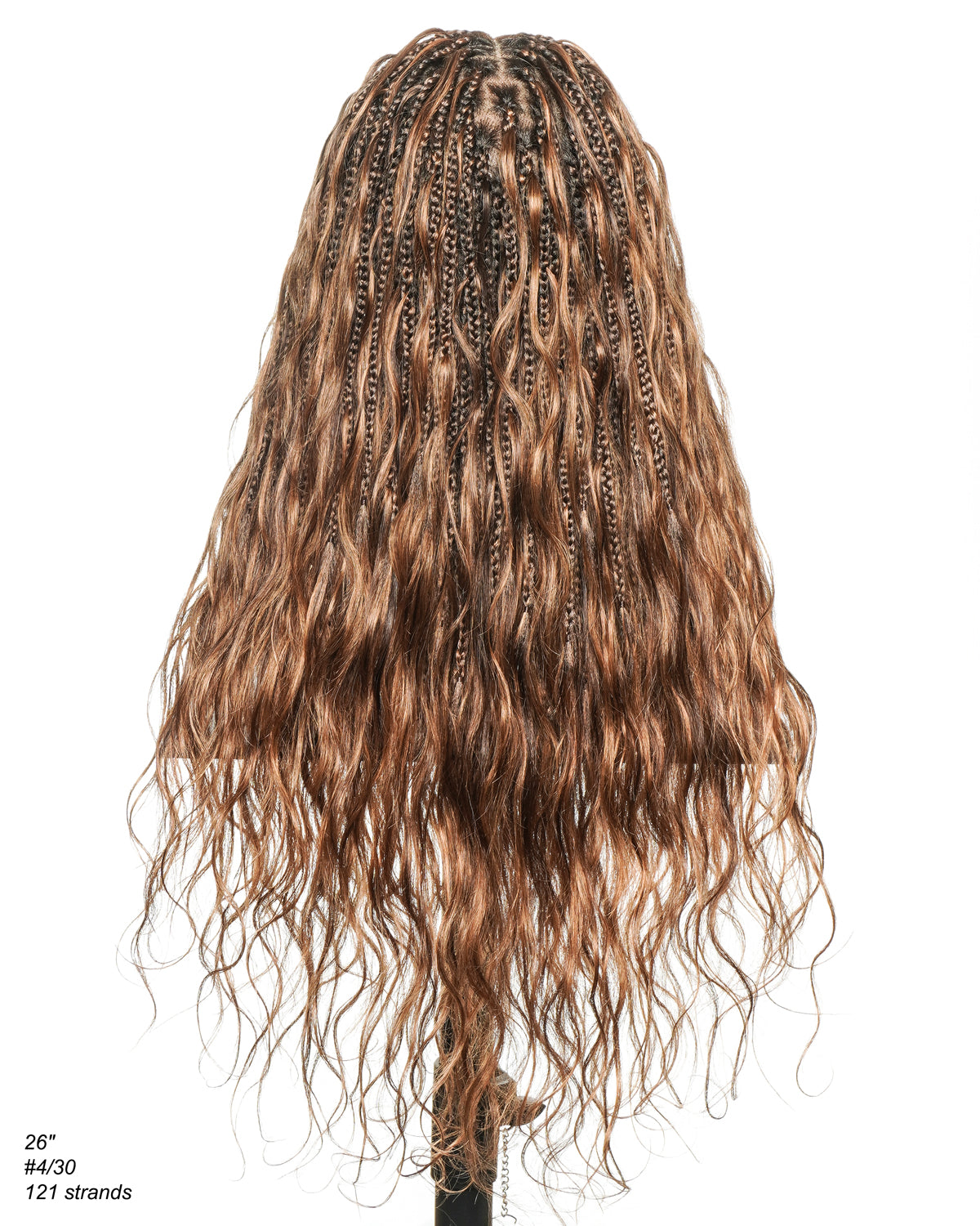 Michelle Color 4/30 26 Inch Human Hair Loose Body Boho Curls Knotless Bora Bora Wig