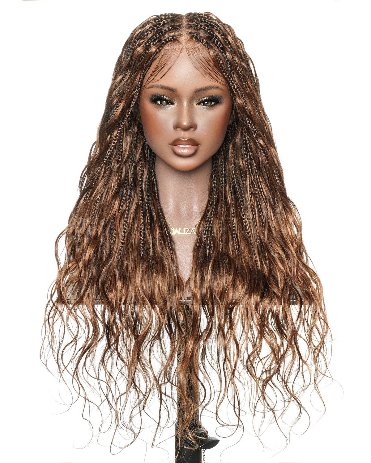 Michelle Color 4/30 Pre Bleached Human Hair Loose Body Boho Curls Knotless Bora Bora Wig