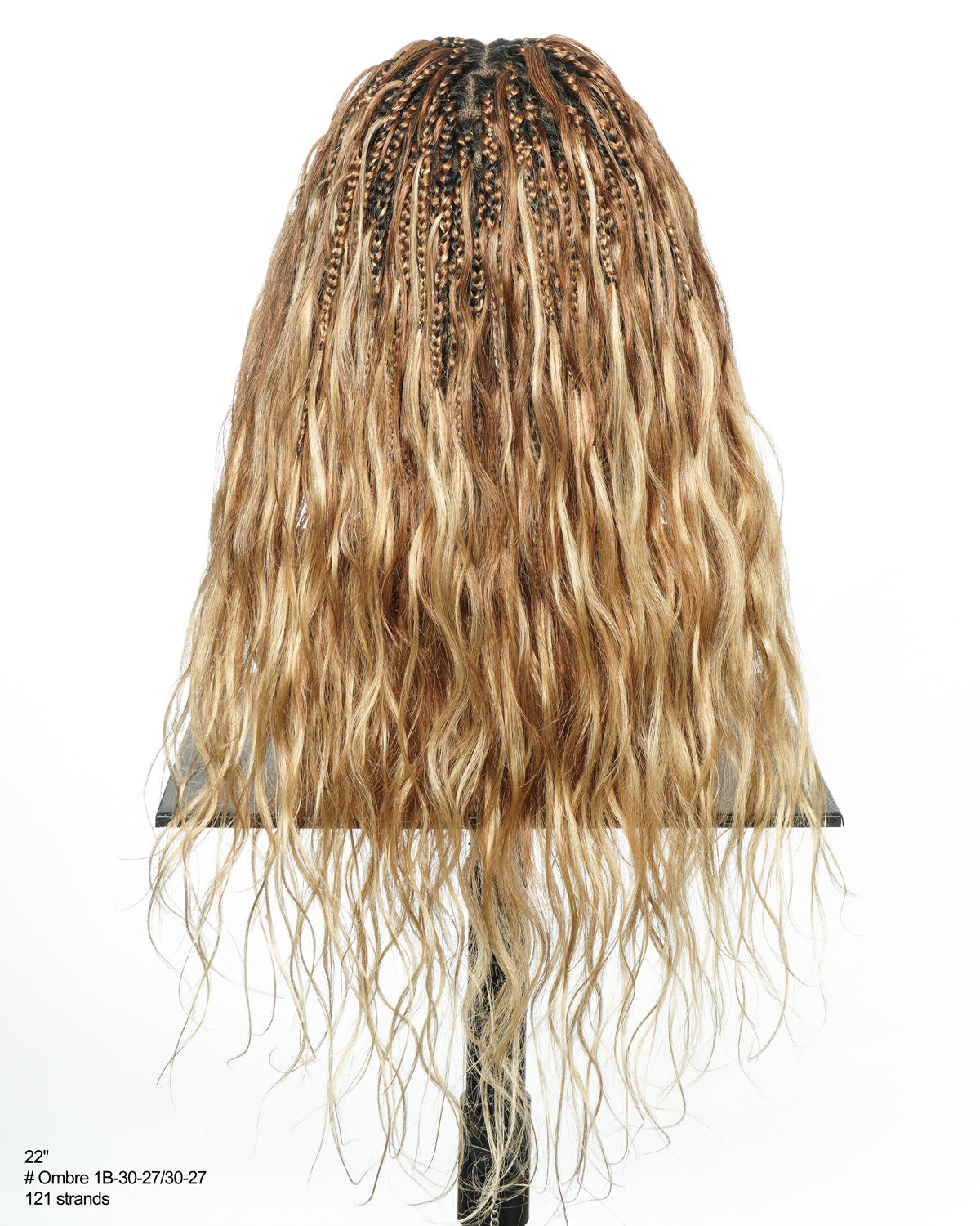 Michelle - 22" Salon-Style Balayage Ombre 1B-30-30/27-27 Boho Box Braided Wig