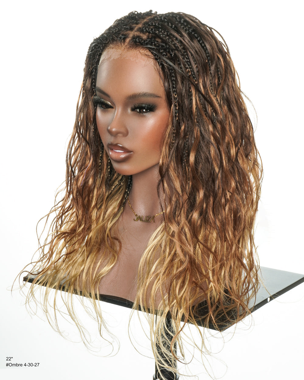 Michelle - 22" Slip-on Ombre 4-30-27 Bora Bora Braided Wig