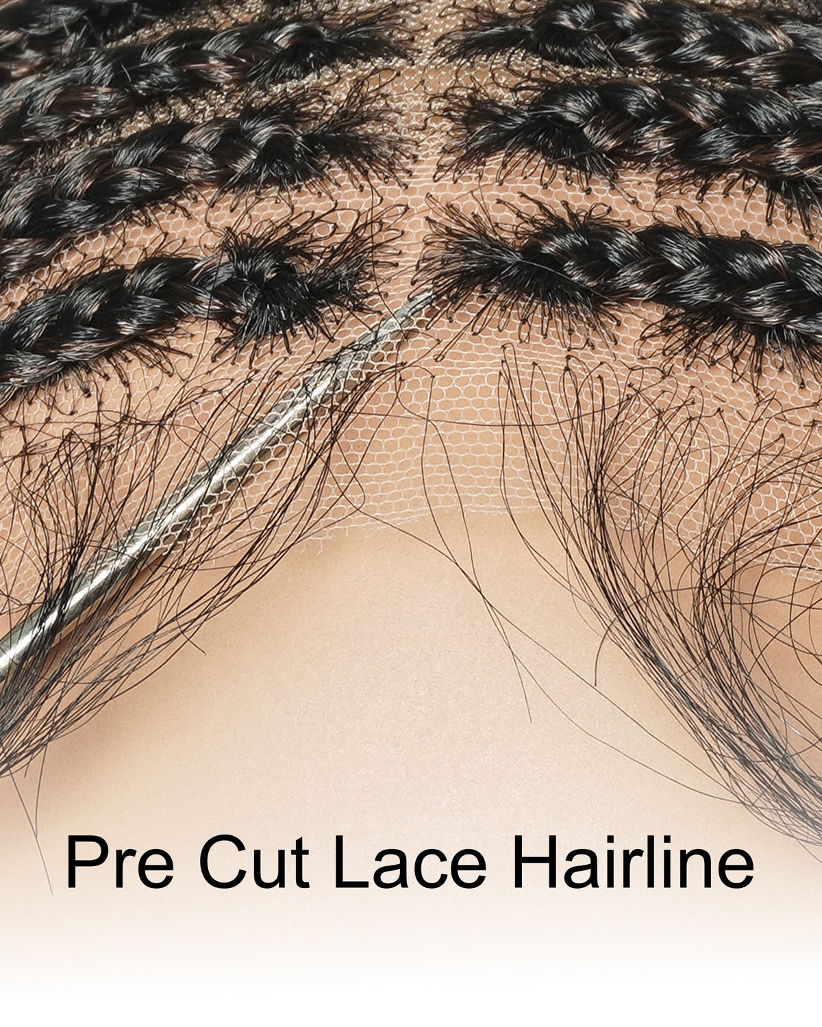 Tina - Senegalese Mini Twist Braided Wig 14" Full Hand-tied HD Lace With Curly Ends - Human Baby Hair