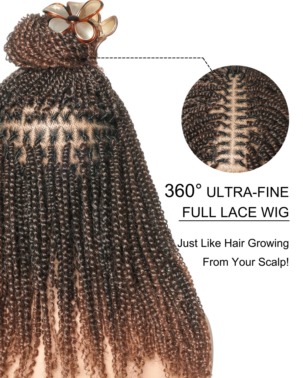 Pona - 14" Micro Passion Twist HD Full Lace Braided Wig
