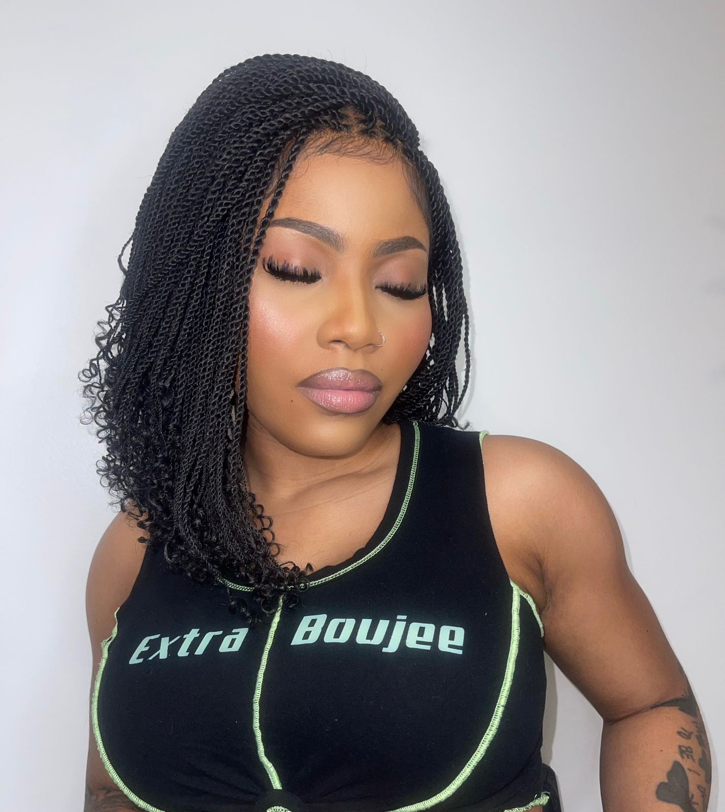 short small twist wig