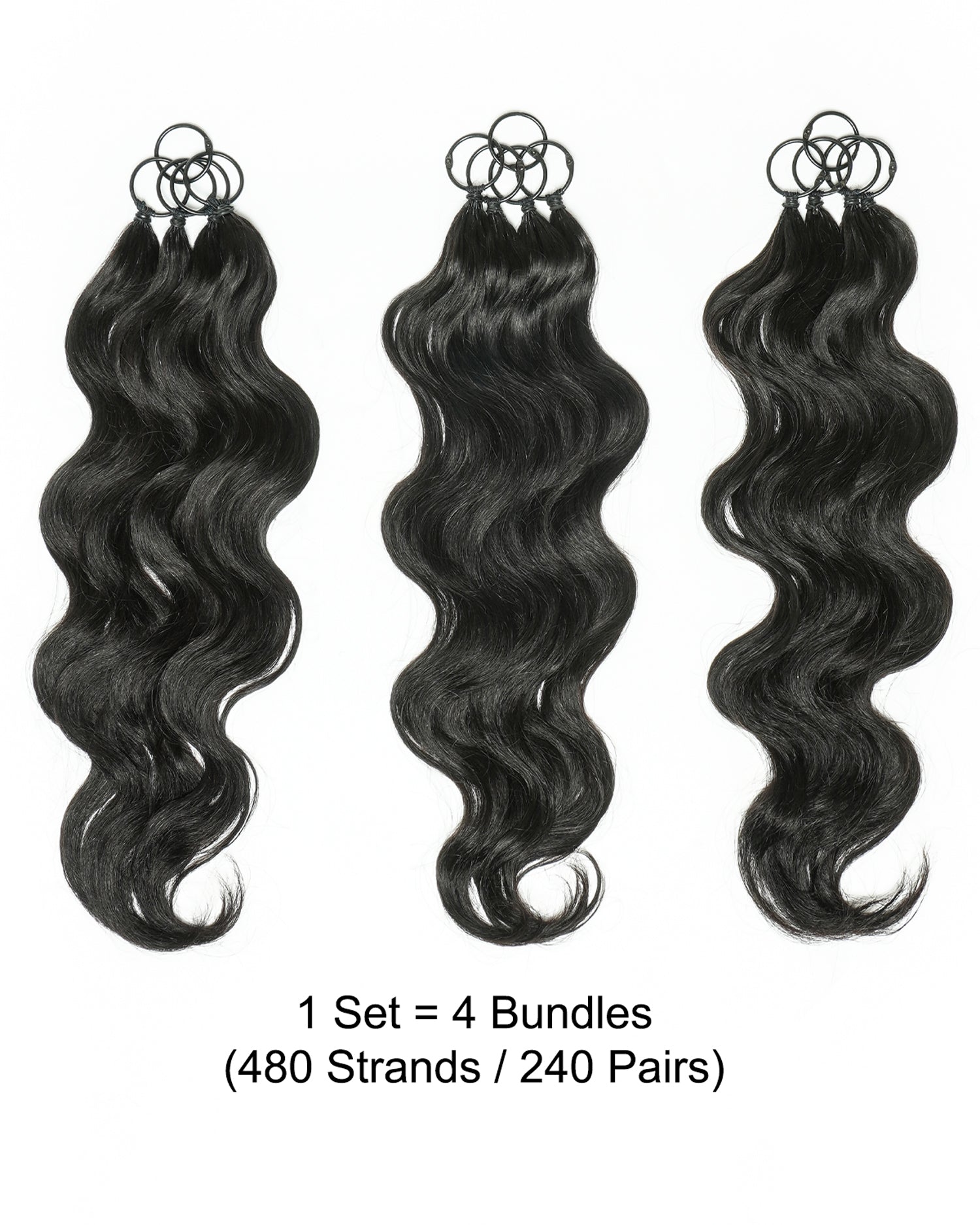 18" 100% Hand-Made Human Hair Feather Crochet Hair For Miracle Knots Hair Extensions