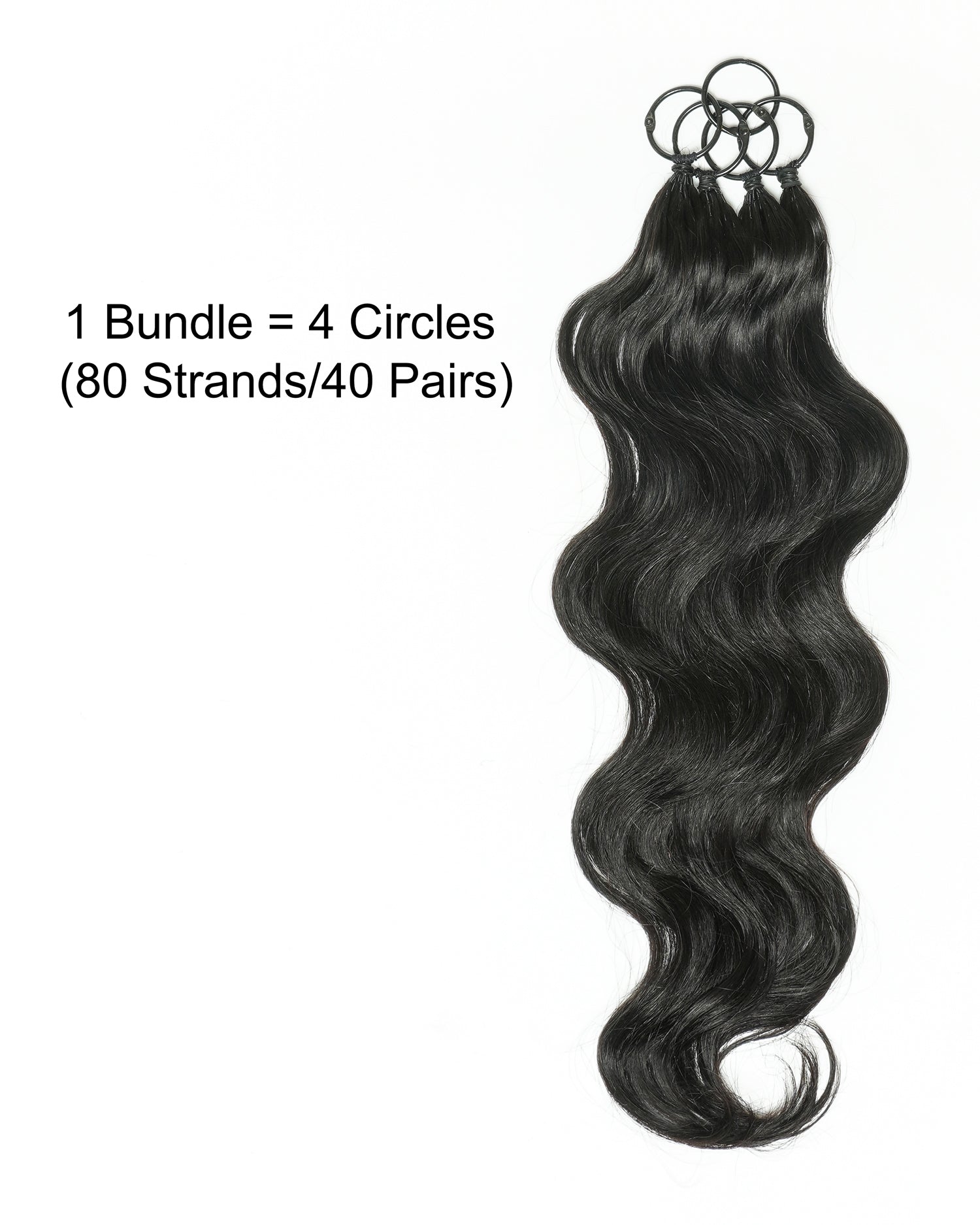 18" 100% Hand-Made Human Hair Feather Crochet Hair For Miracle Knots Hair Extensions