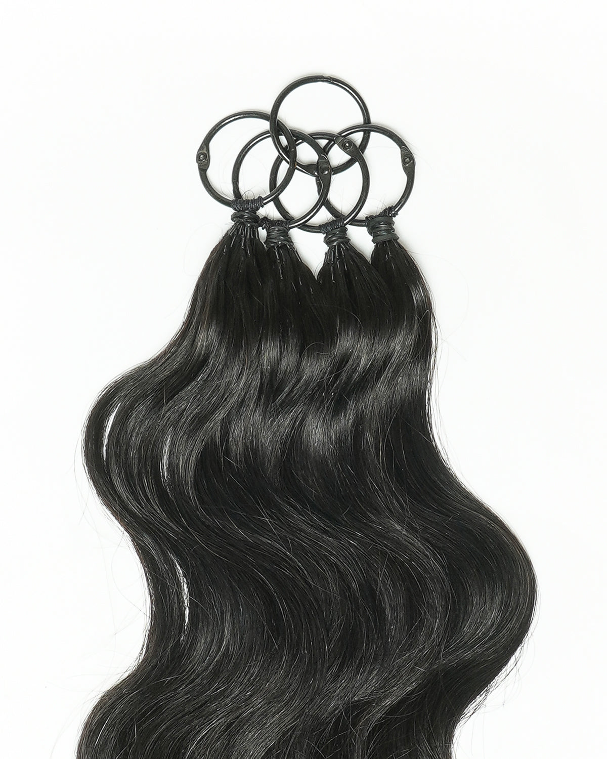 18" 100% Hand-Made Human Hair Feather Crochet Hair For Miracle Knots Hair Extensions