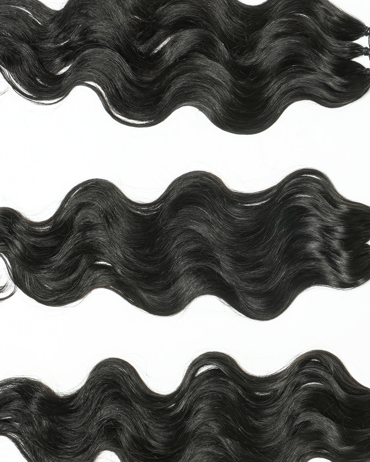 18" 100% Hand-Made Human Hair Feather Crochet Hair For Miracle Knots Hair Extensions