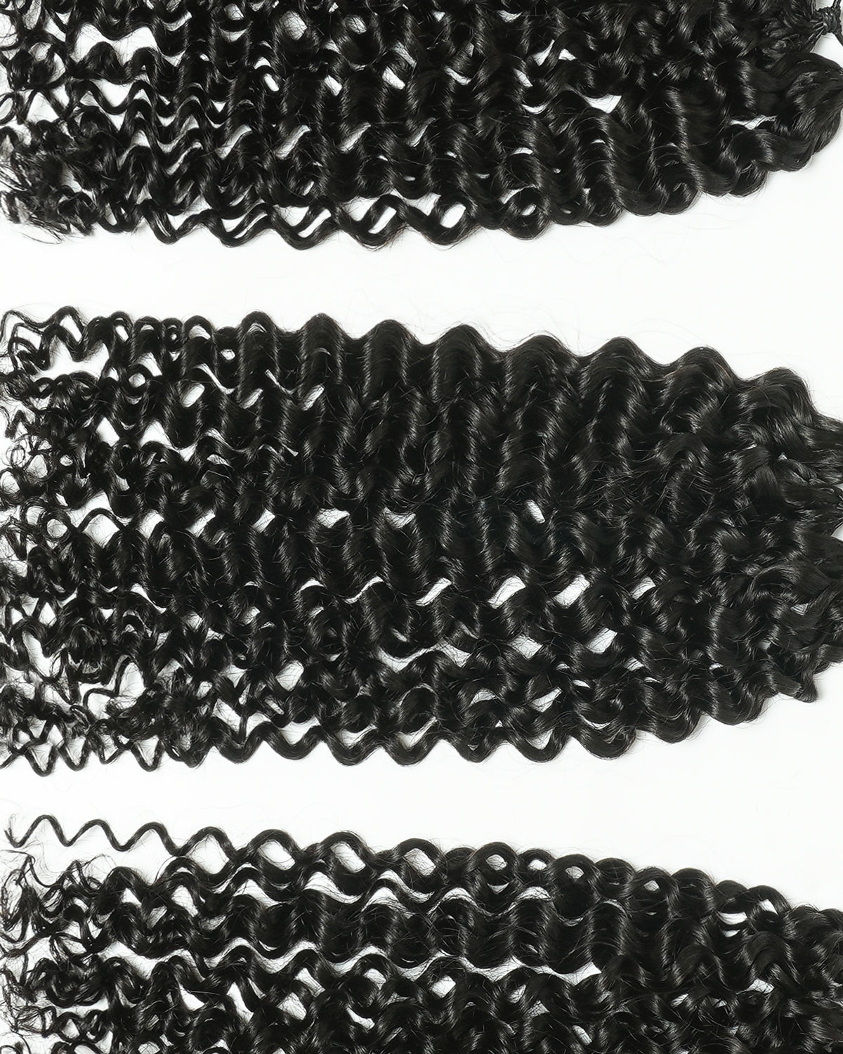 18" 100% Hand-Made Human Hair Feather Crochet Hair For Miracle Knots Hair Extensions